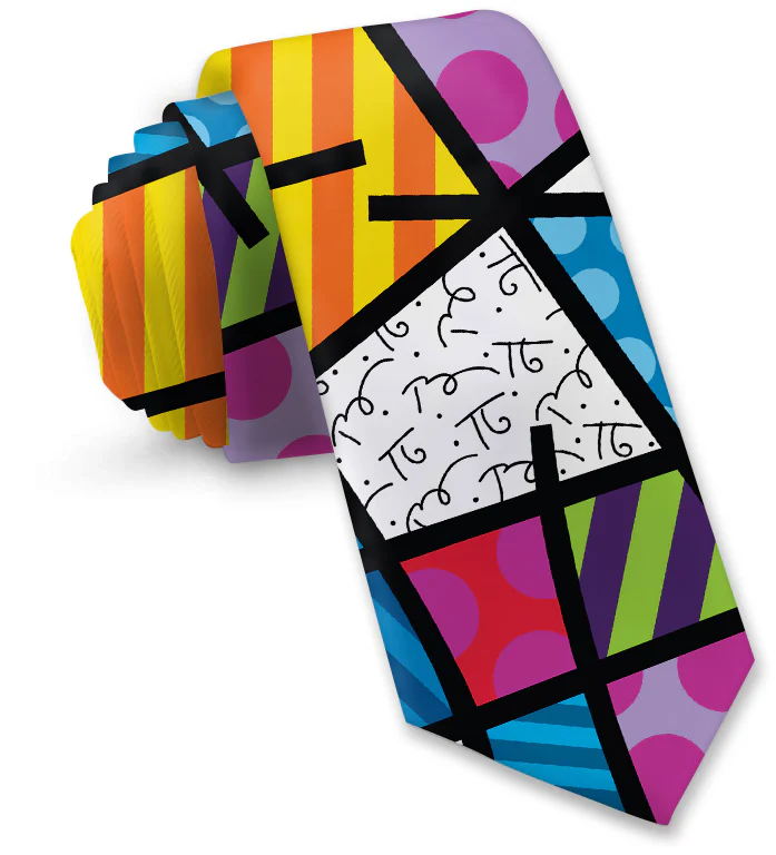Colorful Landscape Britto Tie