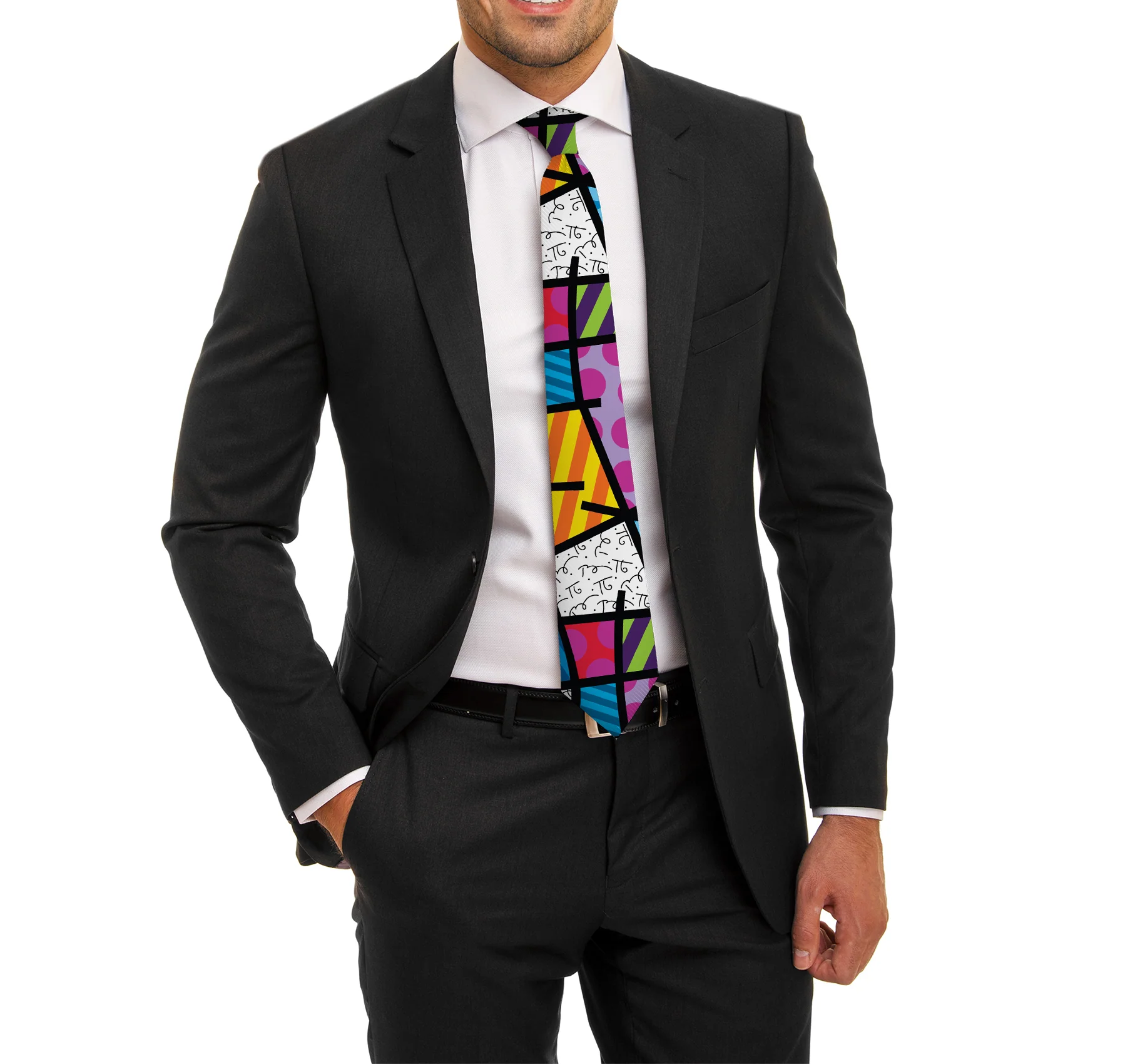 Colorful Landscape Britto Tie - Image 2