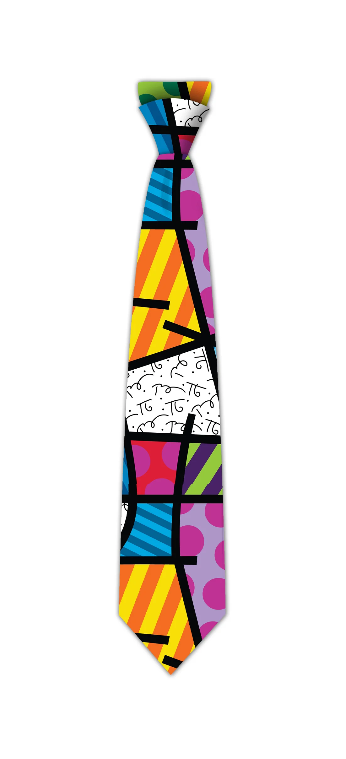 Colorful Landscape Britto Tie - Image 3