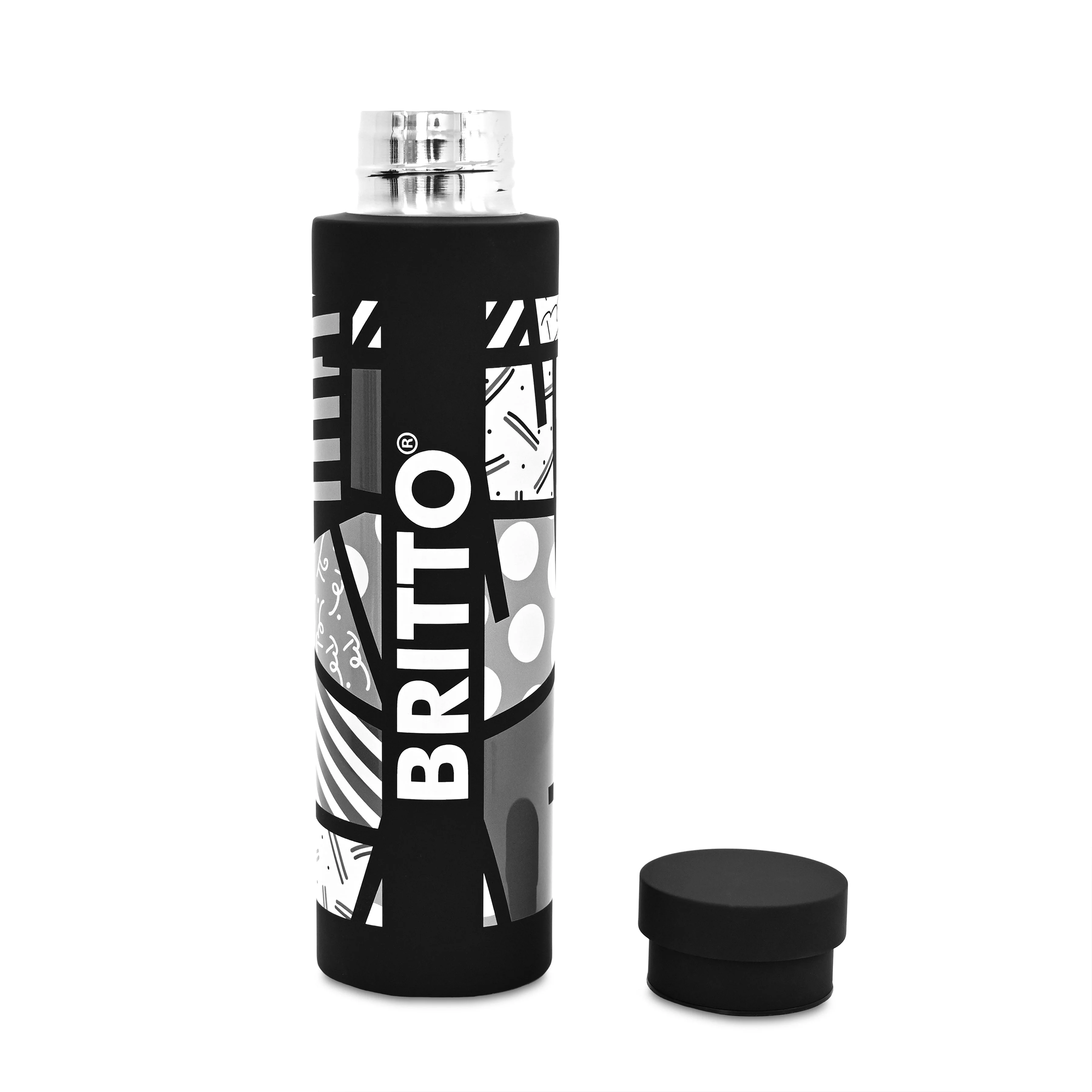 Black Landscape (Black) Britto Water Bottle - Image 4