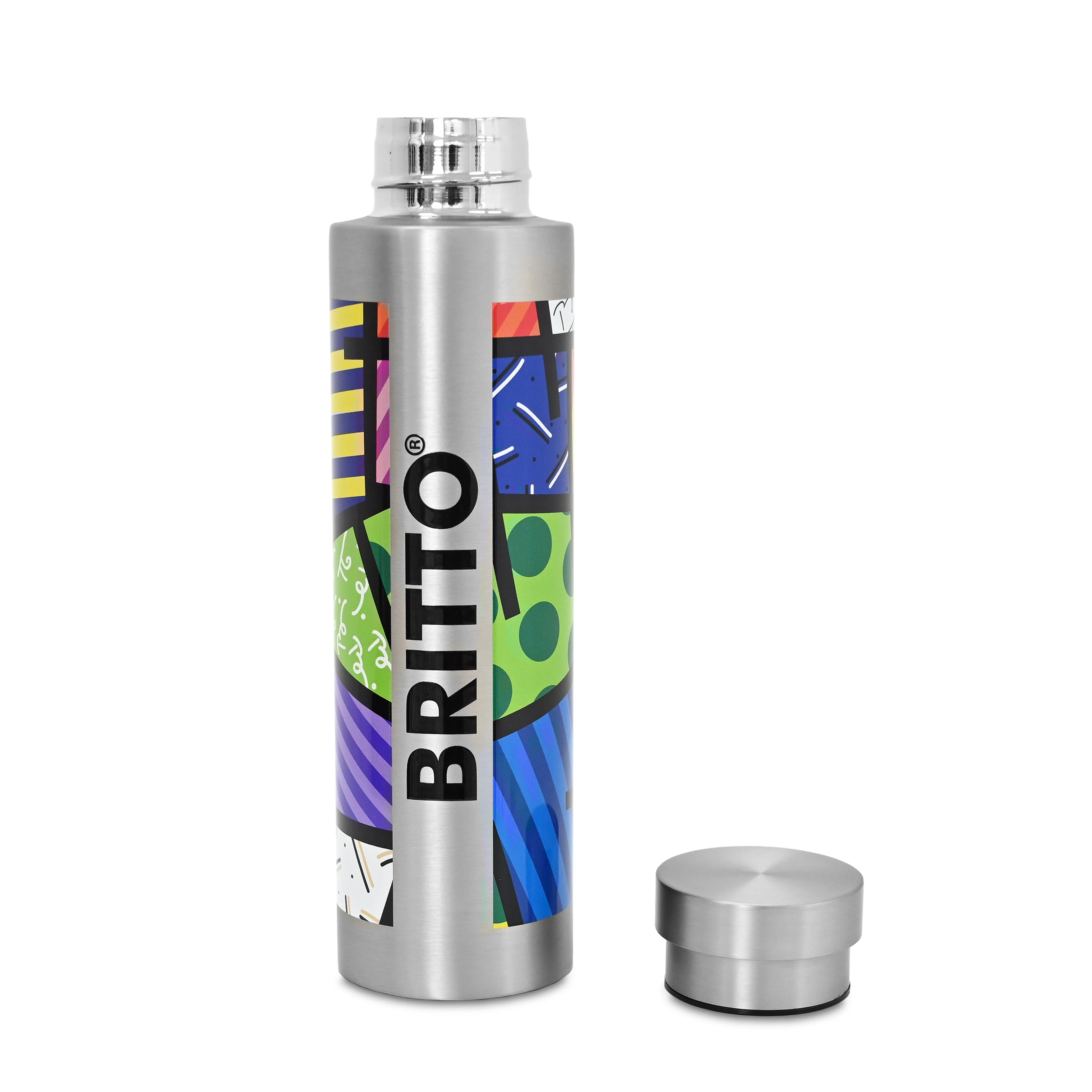 Colorful Landscape (Silver) Britto Water Bottle - Image 4