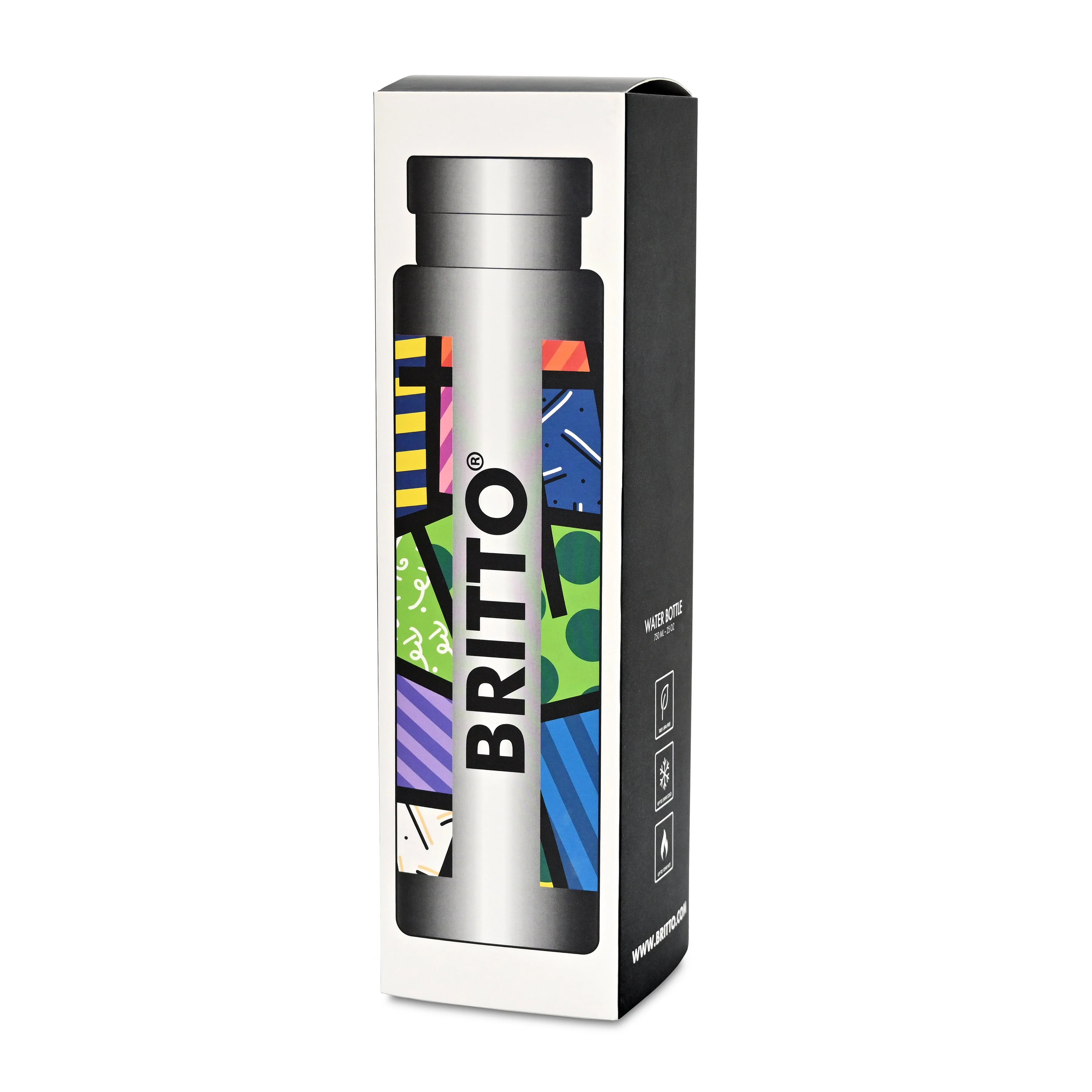 Colorful Landscape (Silver) Britto Water Bottle - Image 6