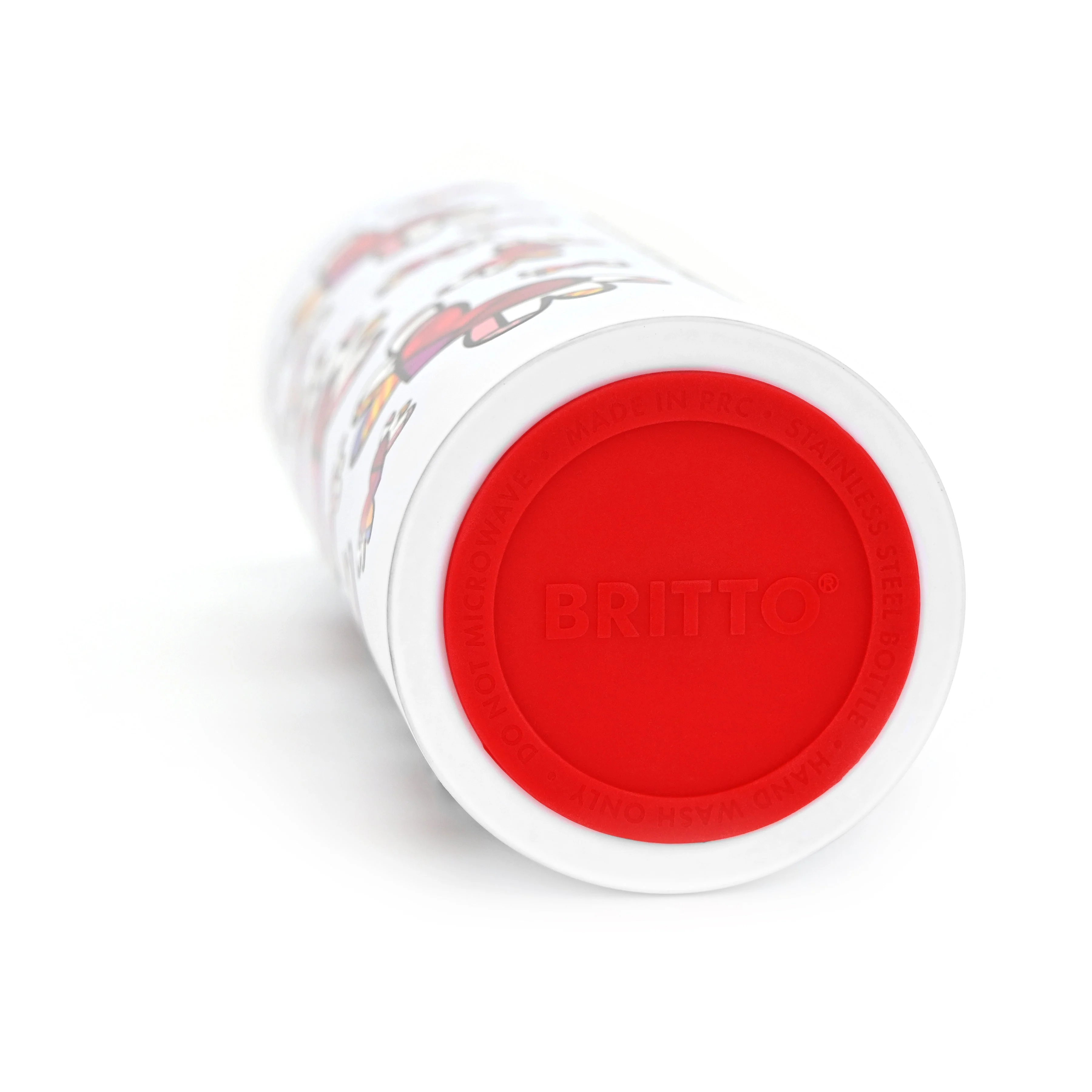 Flying Hearts (White) Britto Water Bottle - Image 5