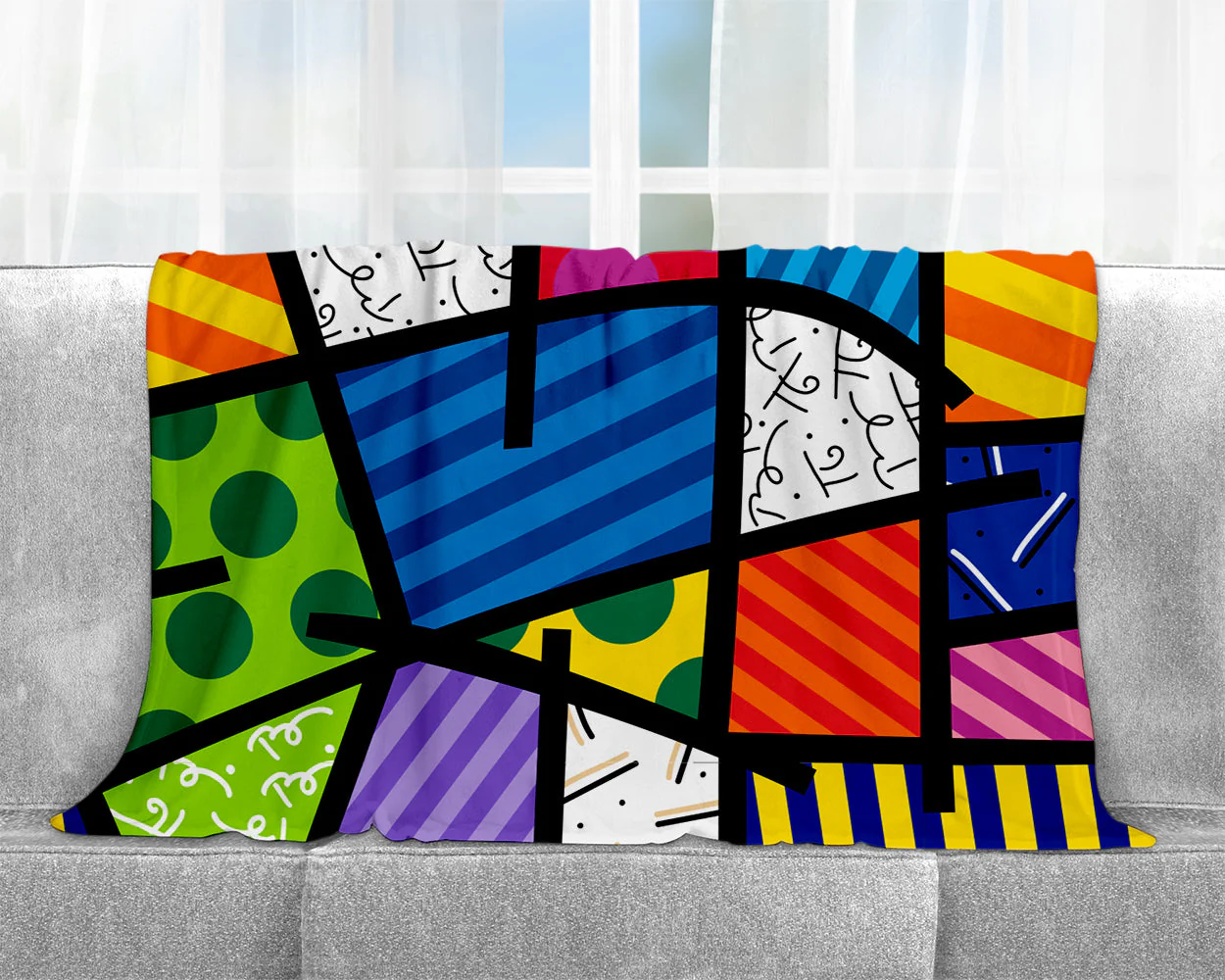 Colorful Landscape Britto Blanket - Image 7