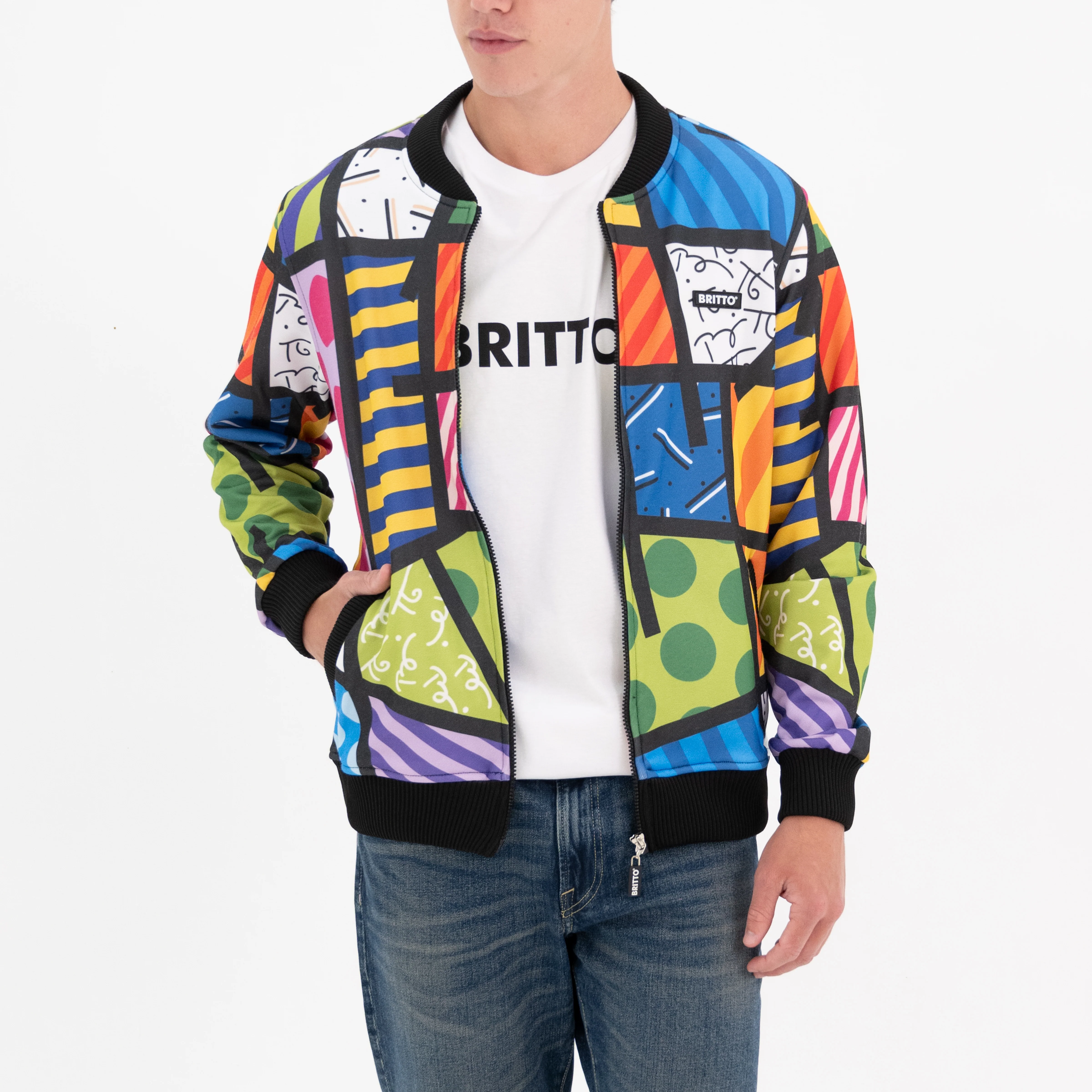 Colorful Landscape Britto Bomber Jacket