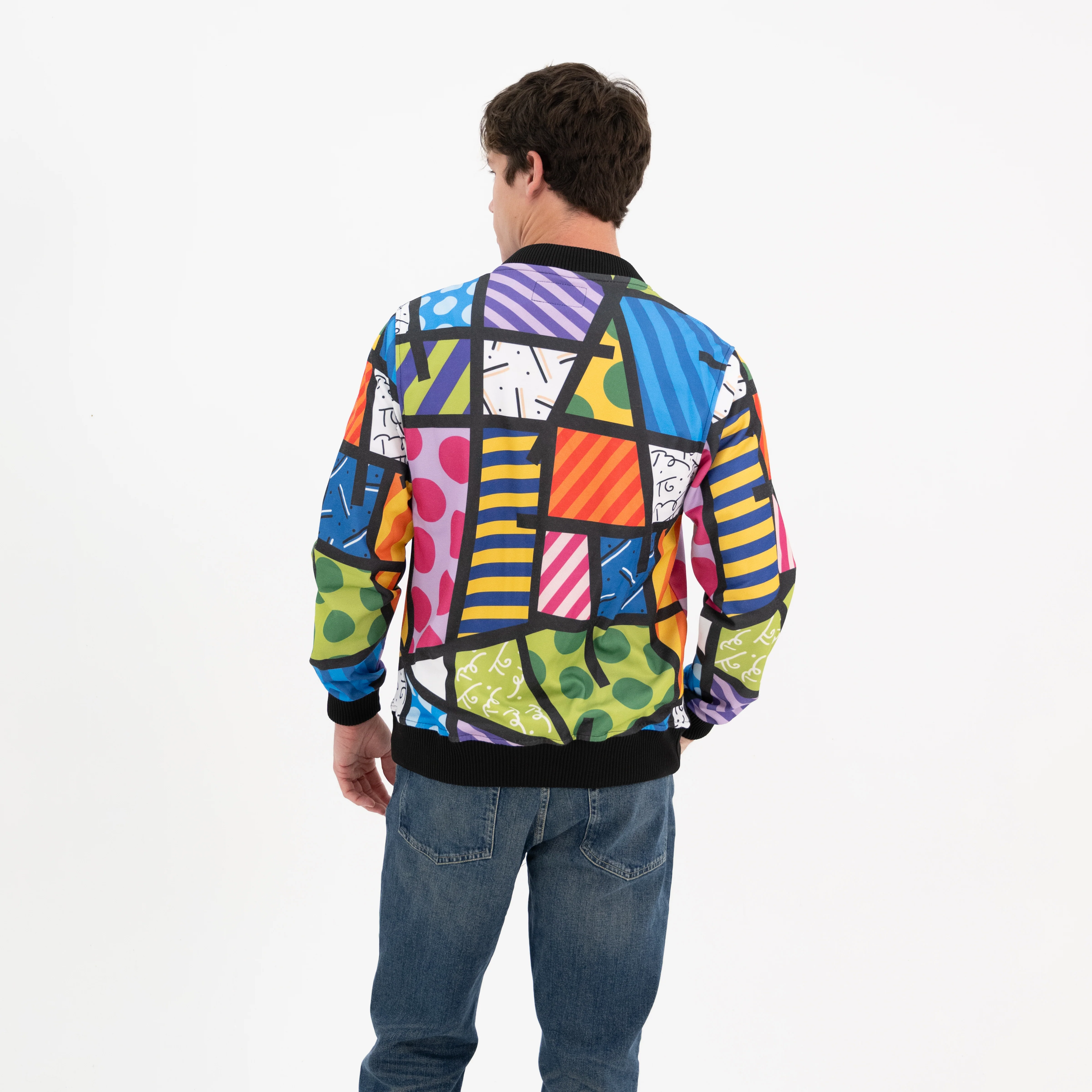 Colorful Landscape Britto Bomber Jacket - Image 4