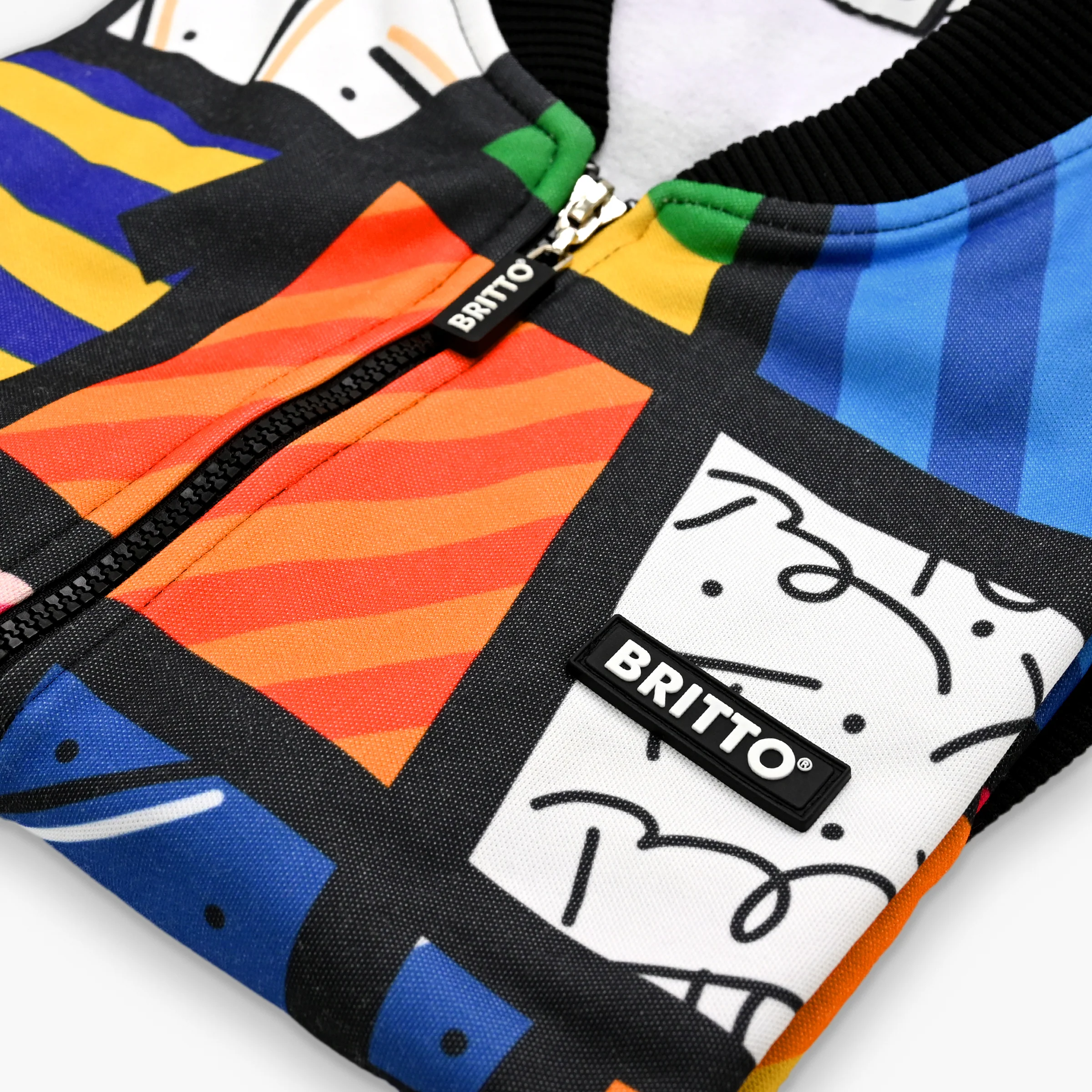Colorful Landscape Britto Bomber Jacket - Image 7