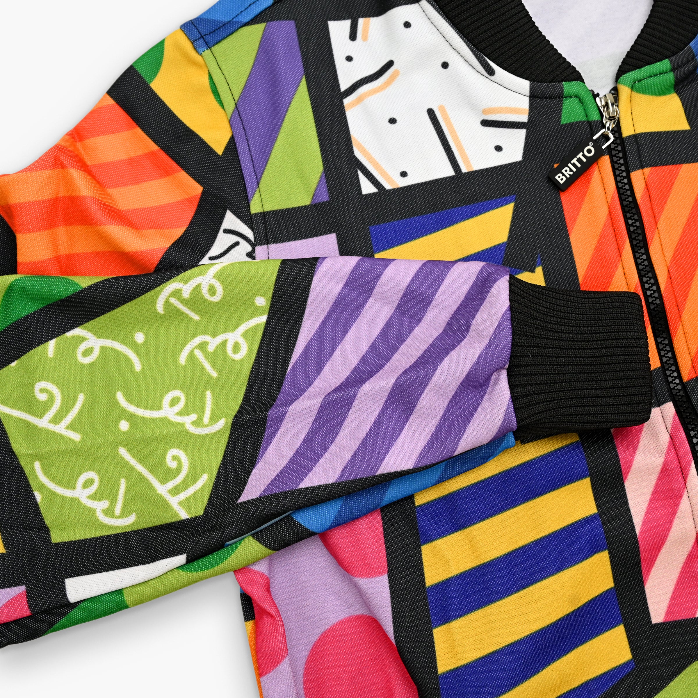 Colorful Landscape Britto Bomber Jacket - Image 8