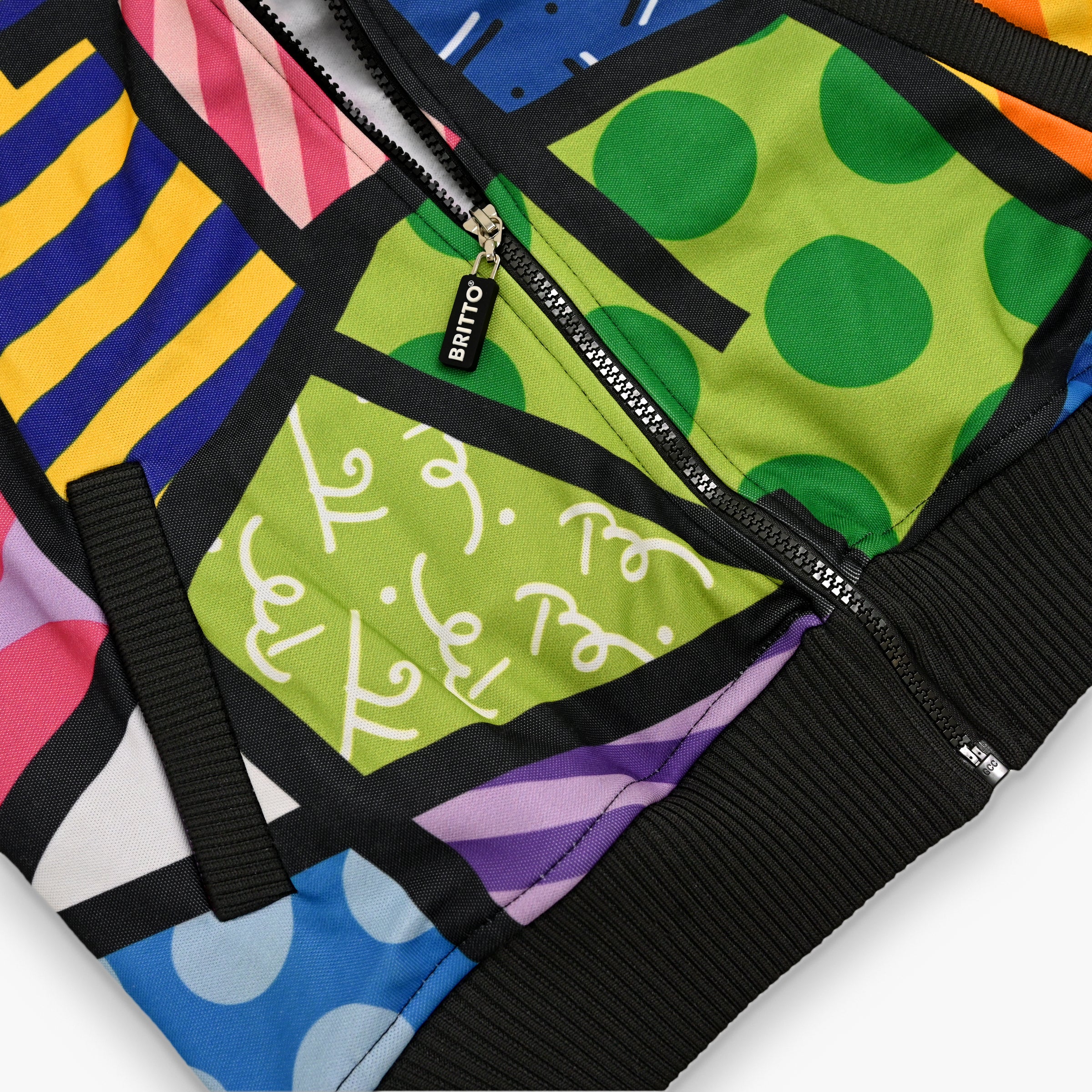 Colorful Landscape Britto Bomber Jacket - Image 9