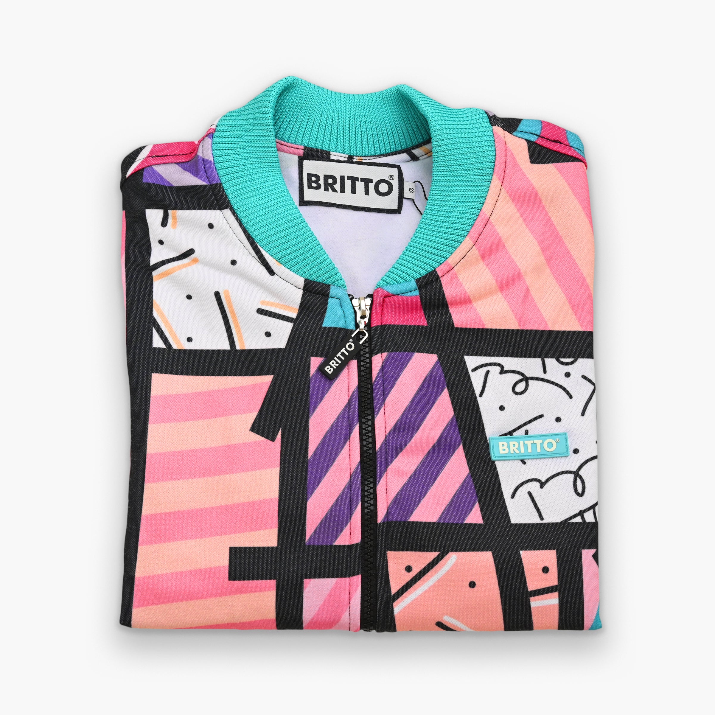 Pink Landscape Britto Bomber Jacket - Image 7