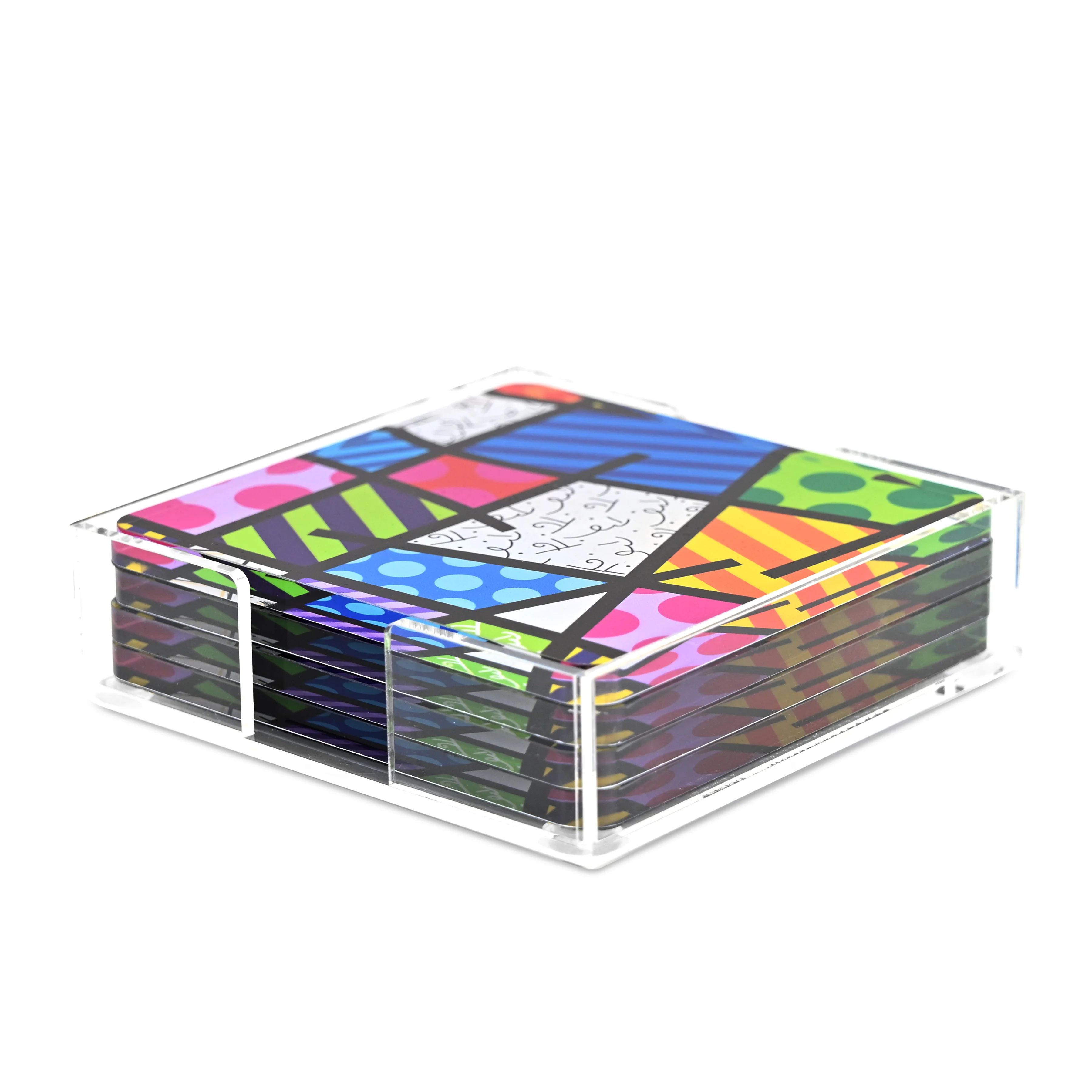 Colorful Landscape Britto Squared Coasters - Image 5