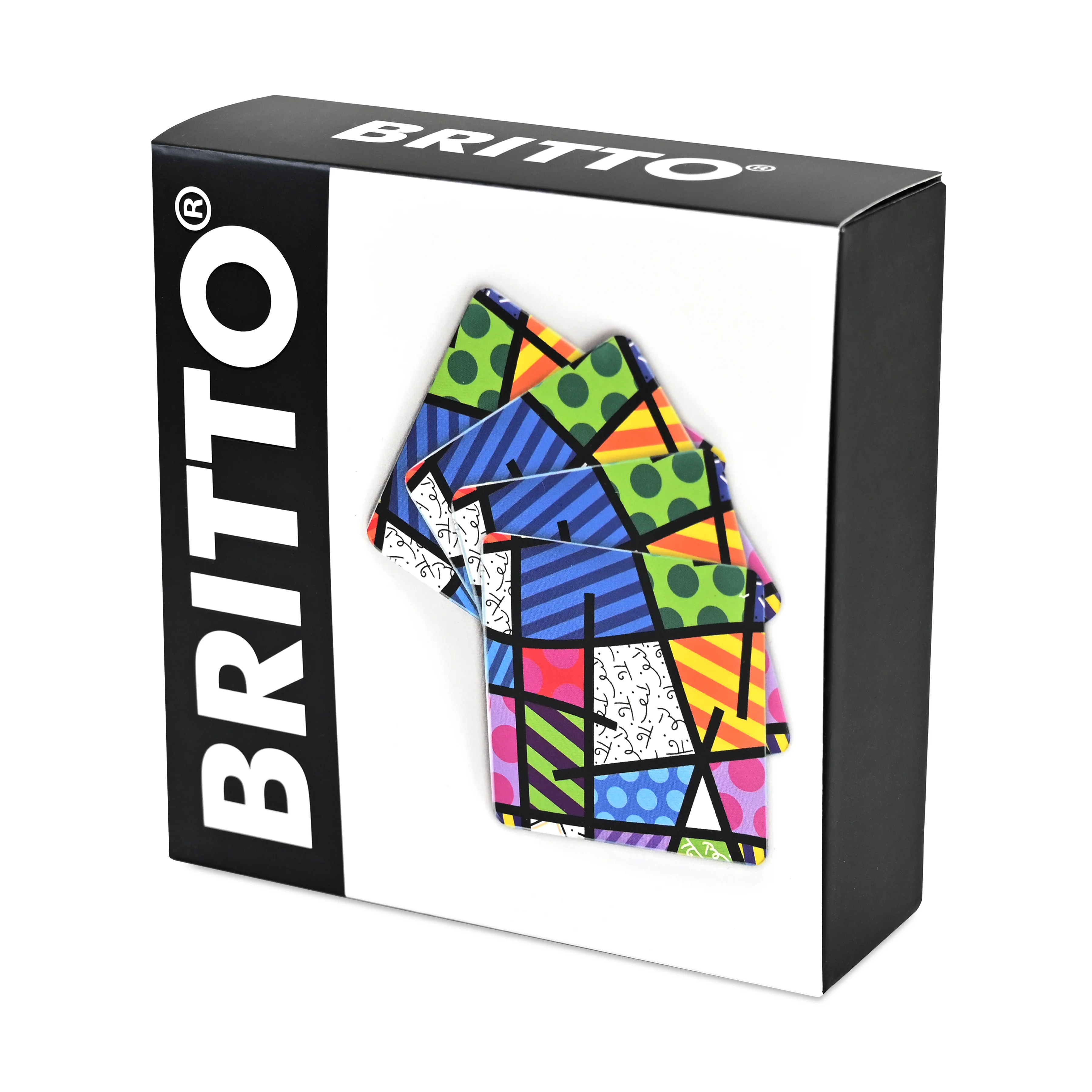 Colorful Landscape Britto Squared Coasters - Image 6