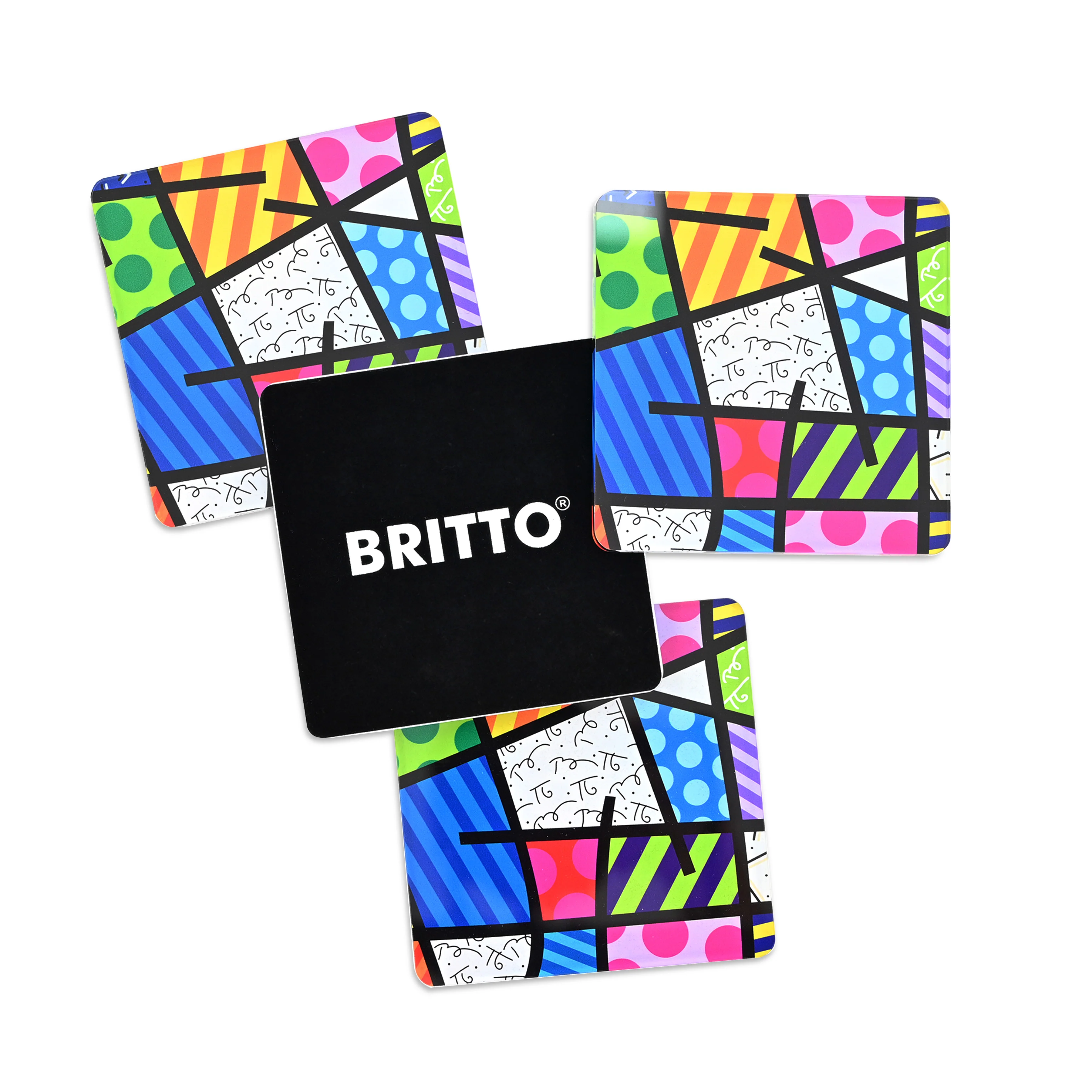 Colorful Landscape Britto Squared Coasters - Image 8