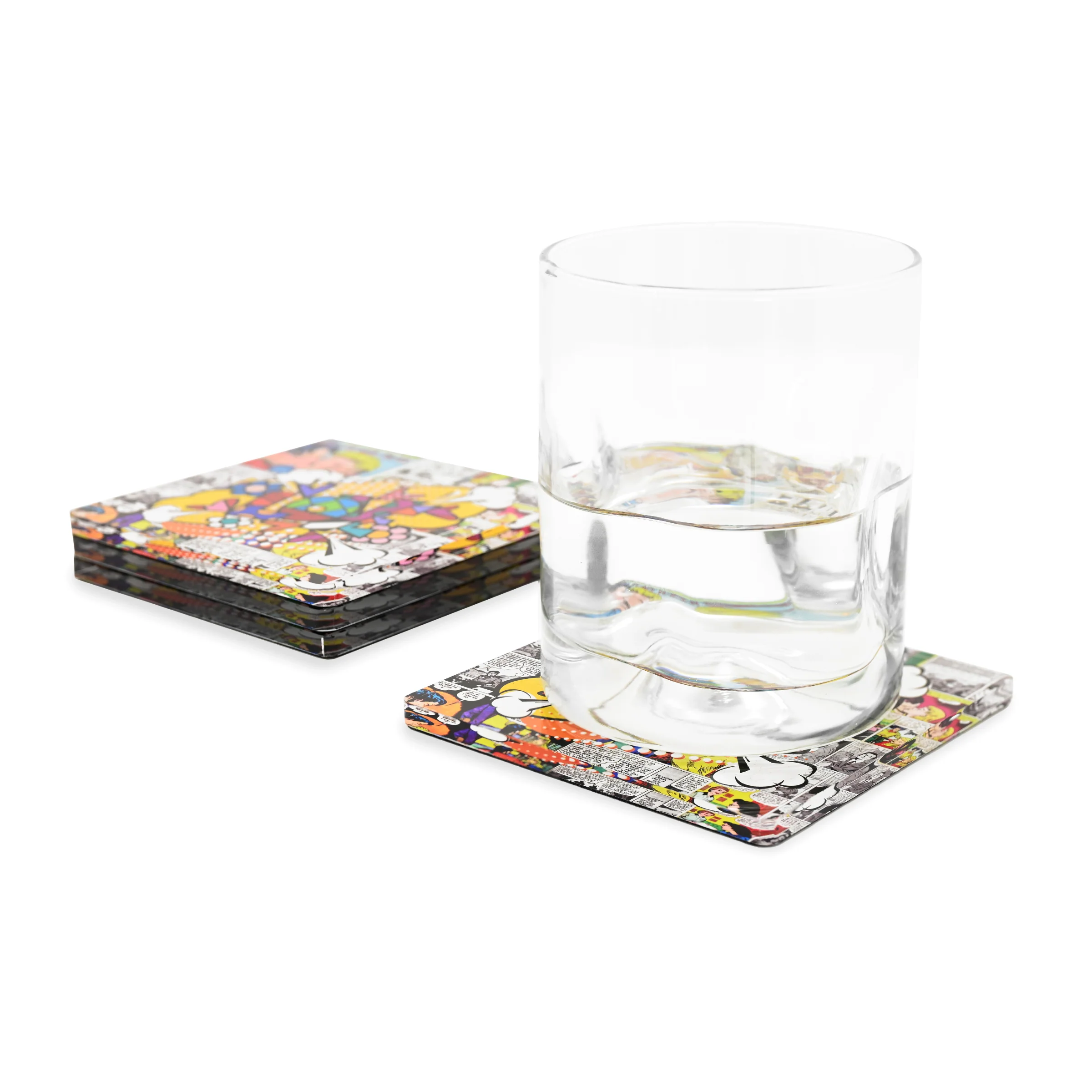 Love Word Comic Britto Squared Coasters - Image 5