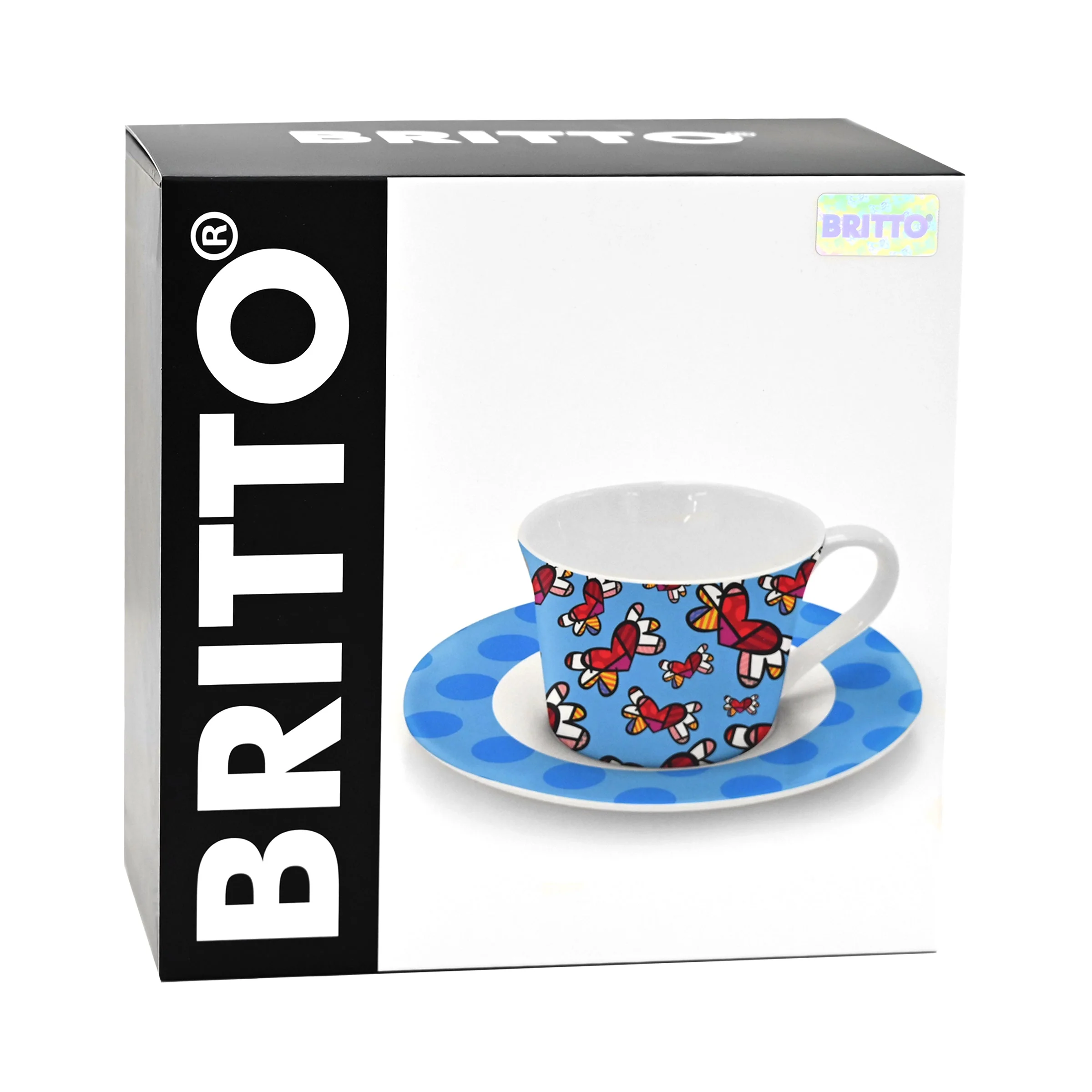 Love is in the Air Britto Tea Cup & Saucer Plate - Image 3