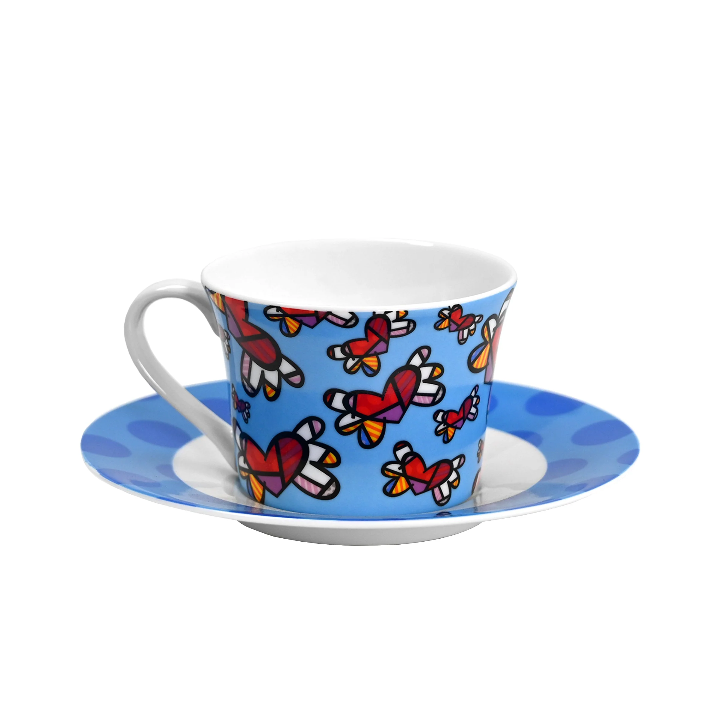 Love is in the Air Britto Tea Cup & Saucer Plate - Image 4