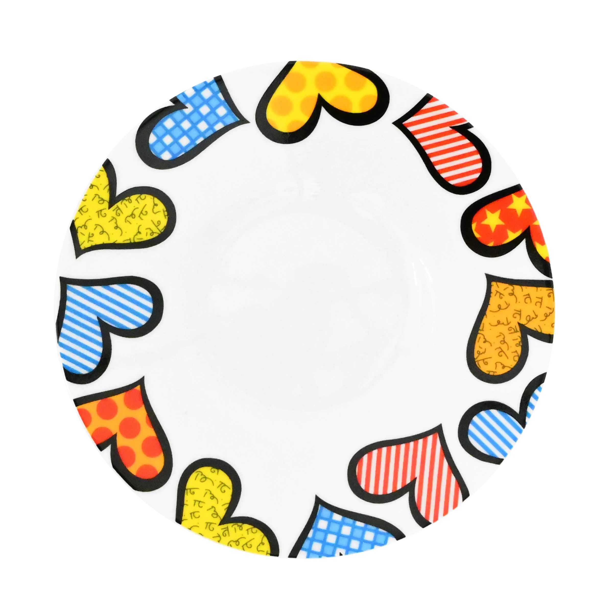 Hearts Britto Espresso Coffee Cup & Saucer Plate - Image 5
