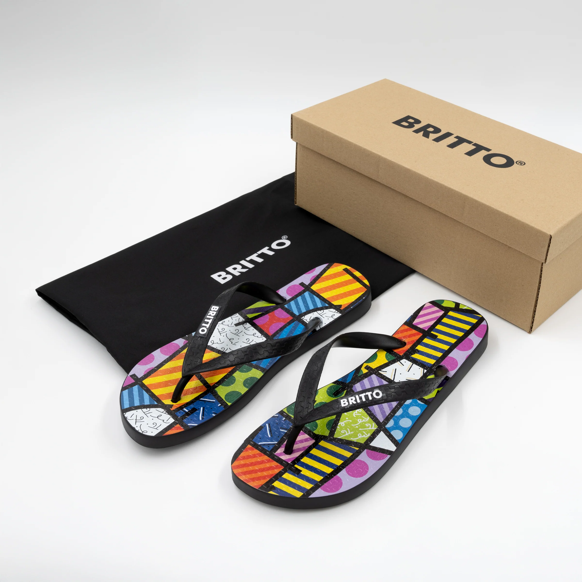 Colorful Landscape Britto Flip Flops - Image 5
