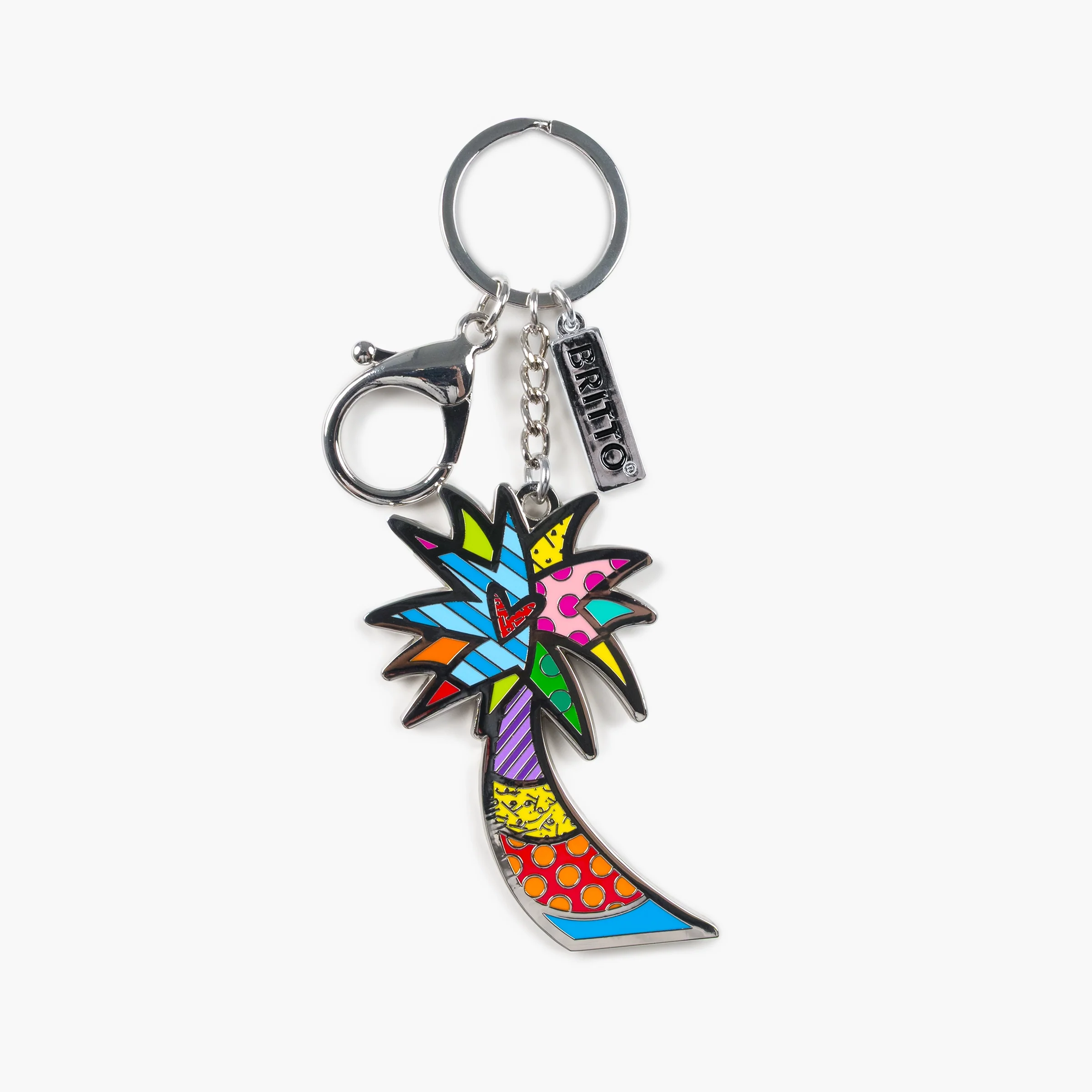 Palm Tree Britto Keychain & Bag Charm