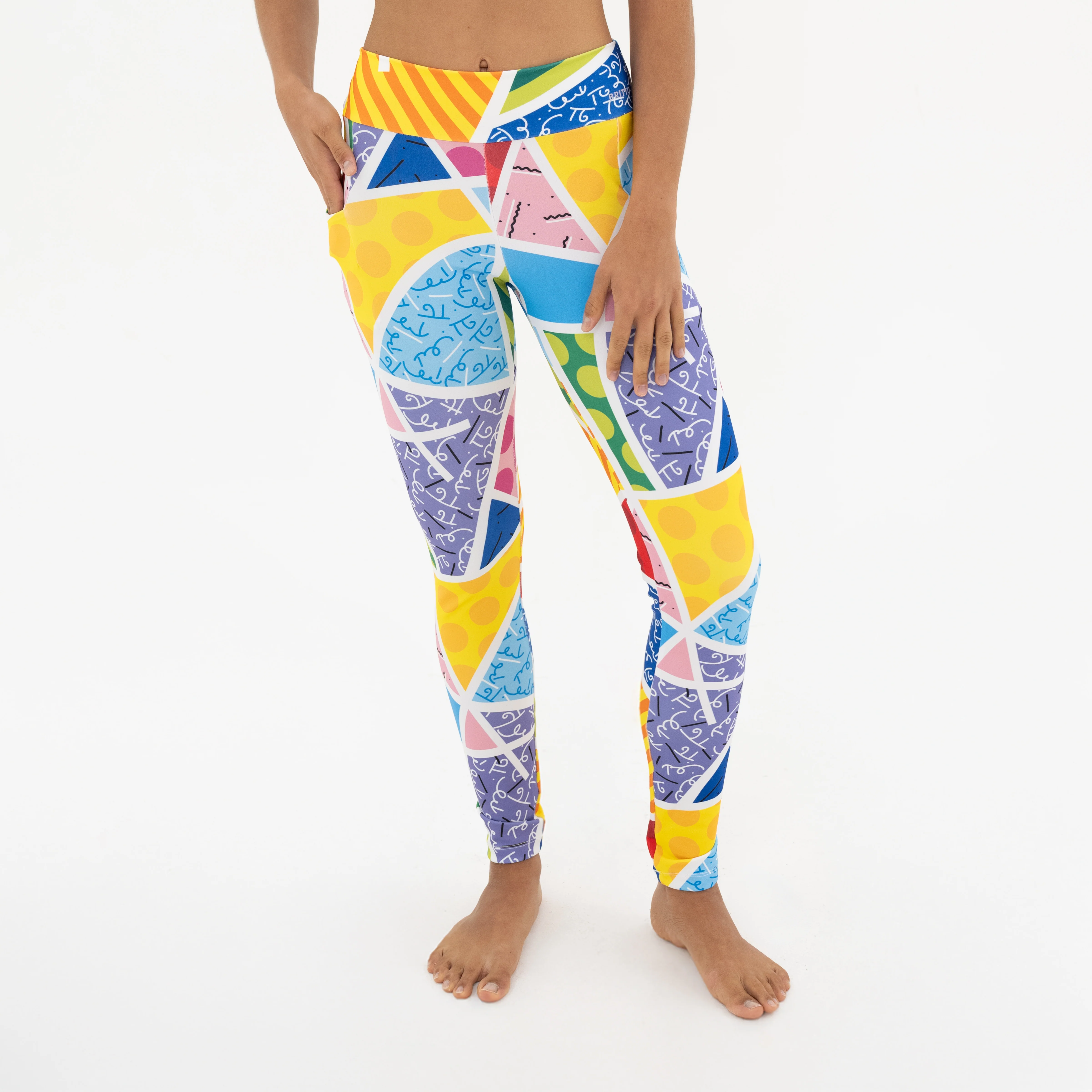Baby Blue Landscape Britto Leggings - Image 3