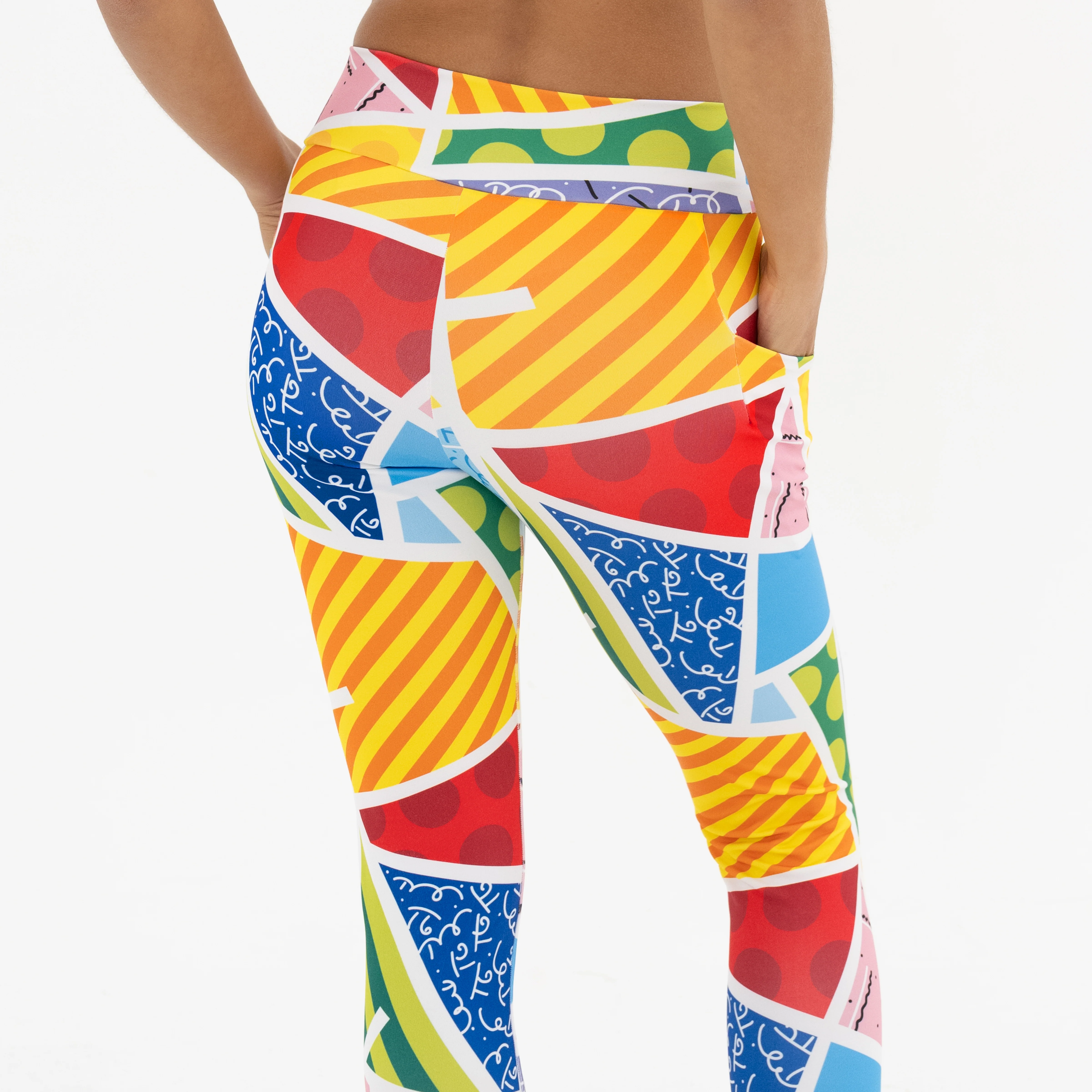 Baby Blue Landscape Britto Leggings - Image 4