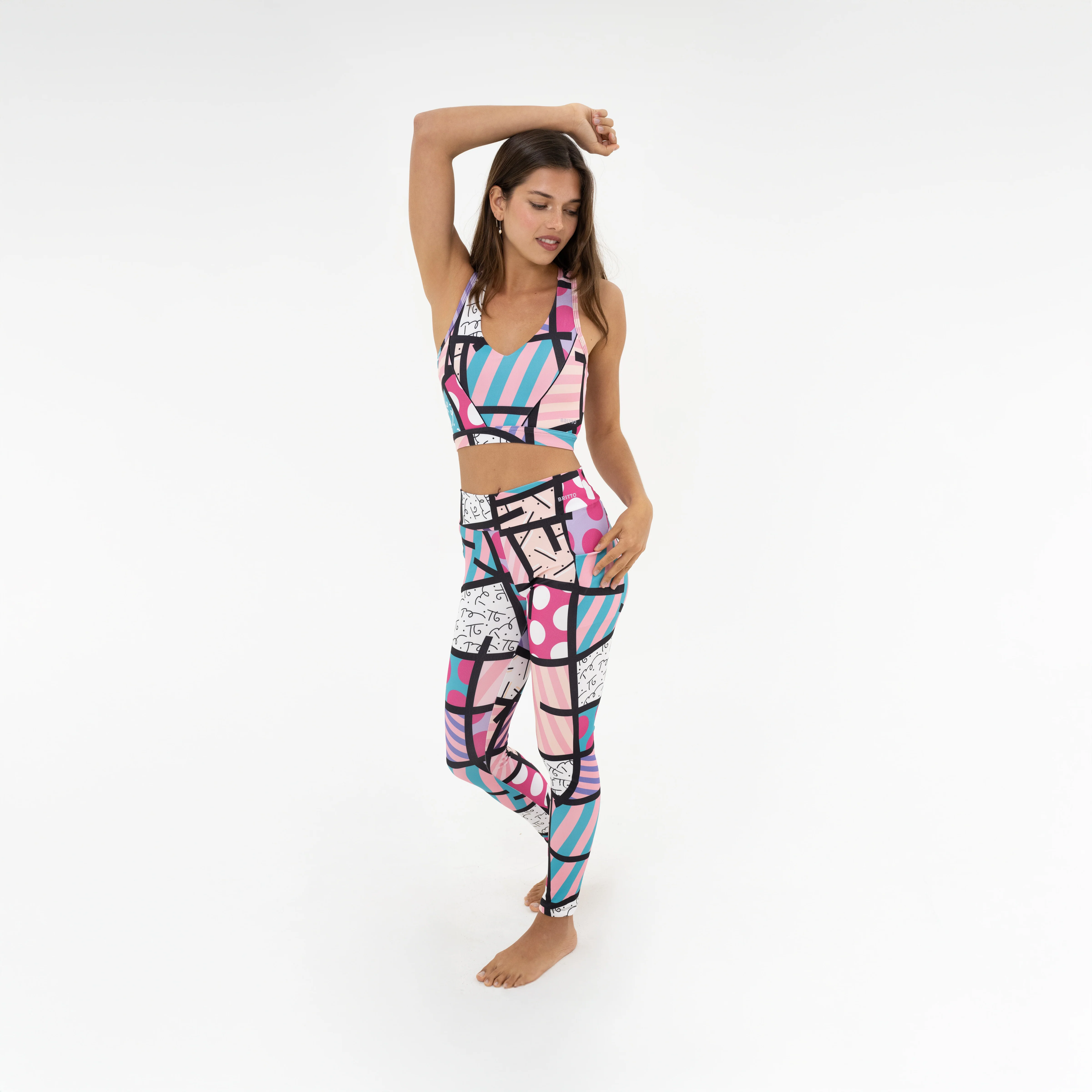 Pink Landscape Britto Leggings - Image 3