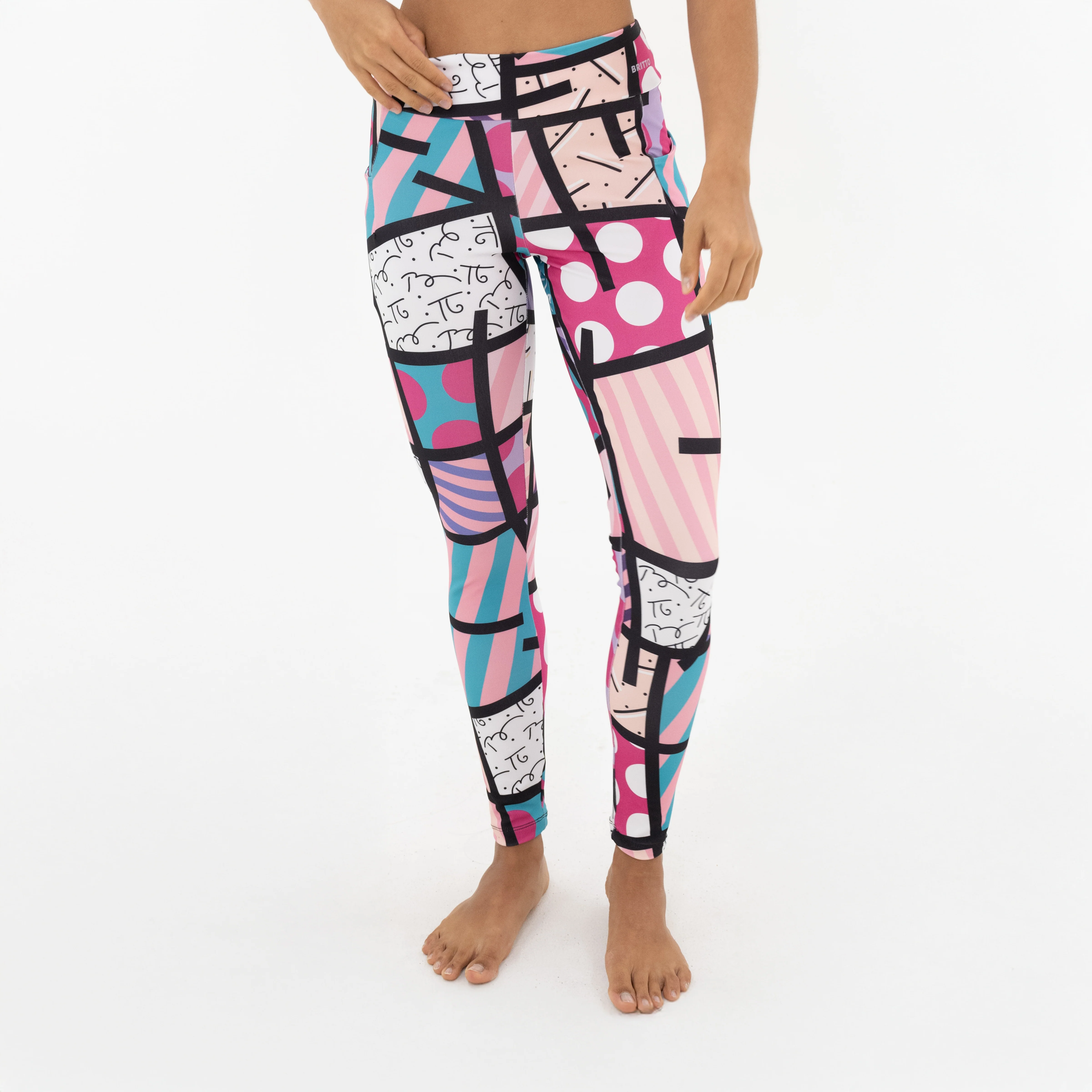 Pink Landscape Britto Leggings - Image 4