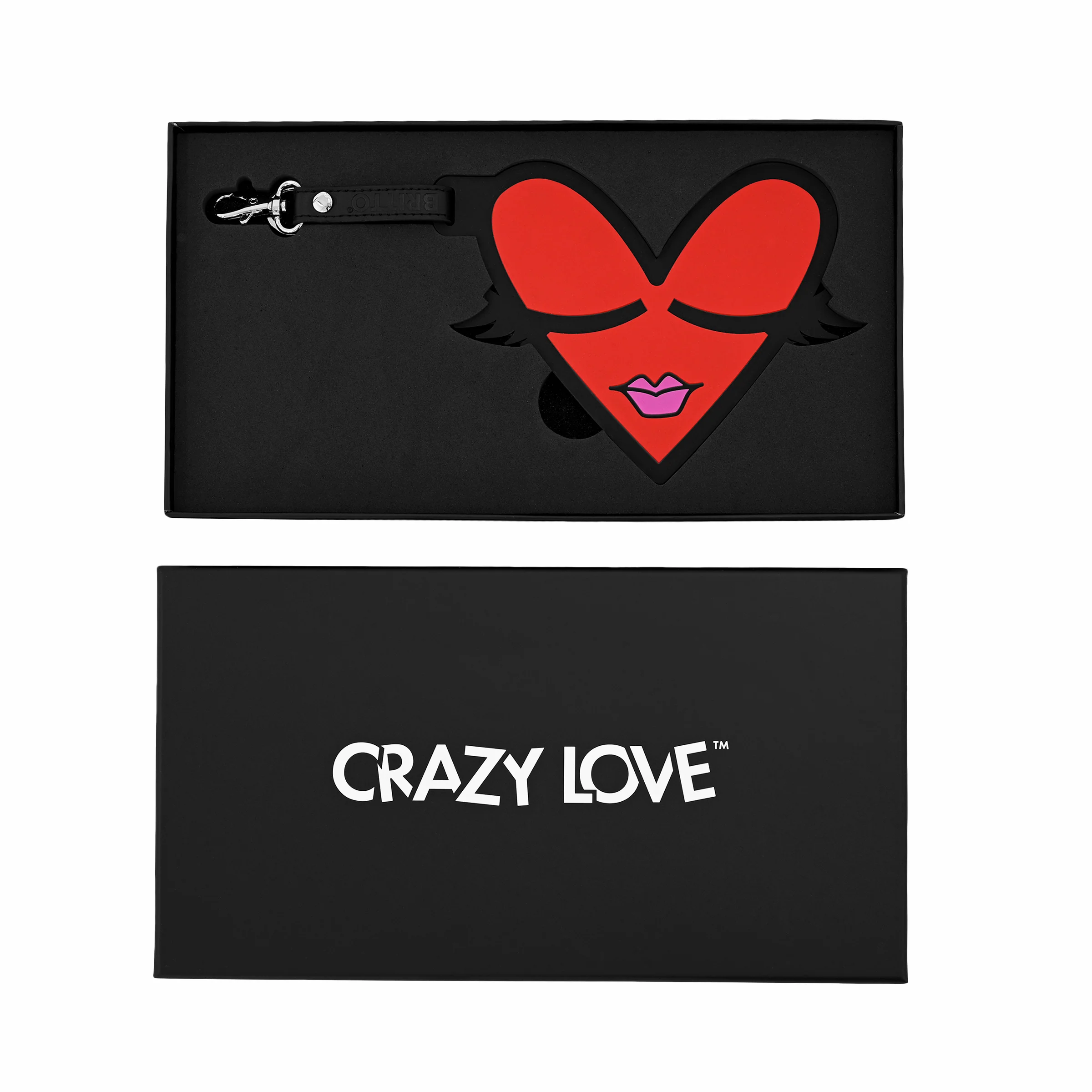 Serene Love Crazy Love by Britto Luggage Tag - Image 3