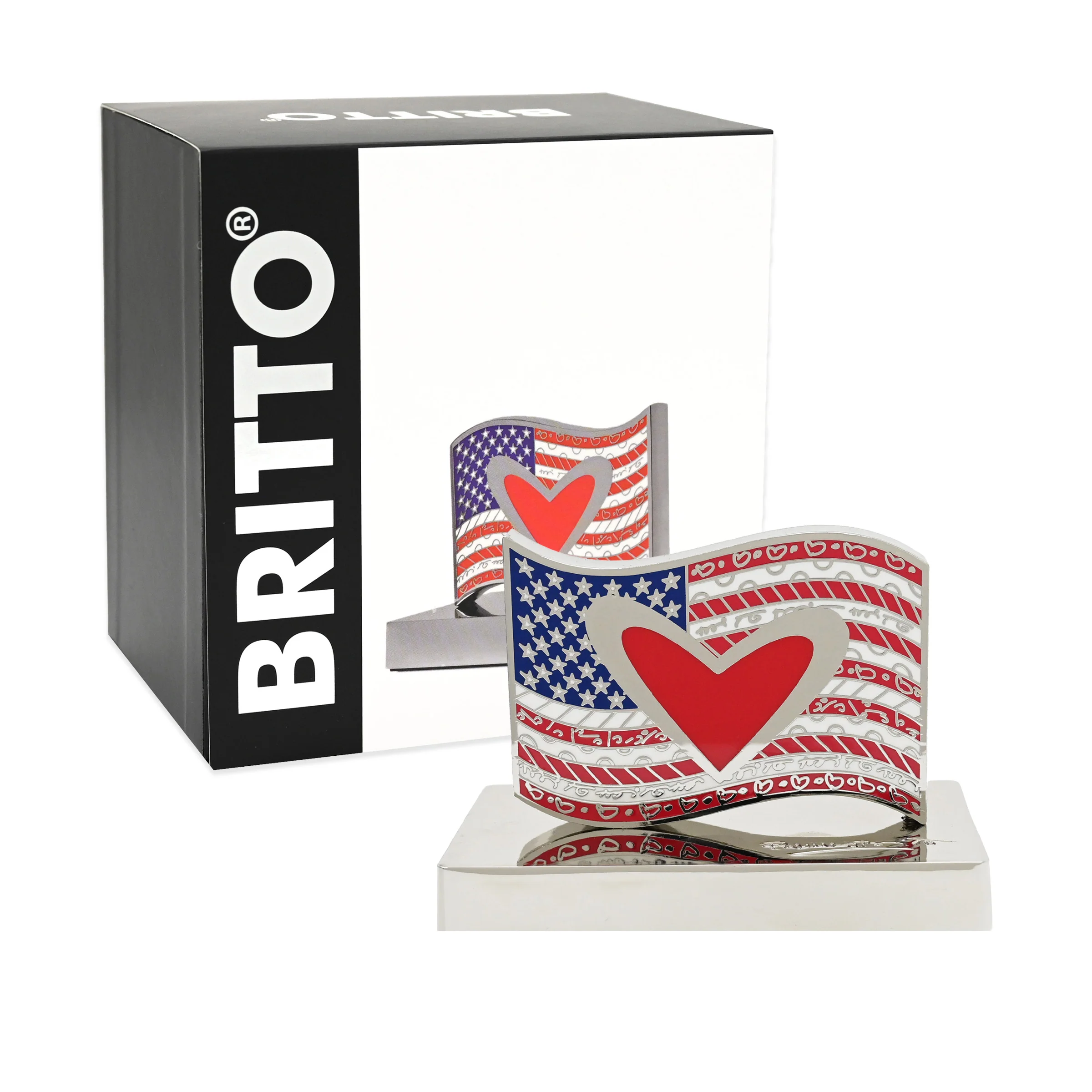 American Flag Britto Metal Figurine - Image 3