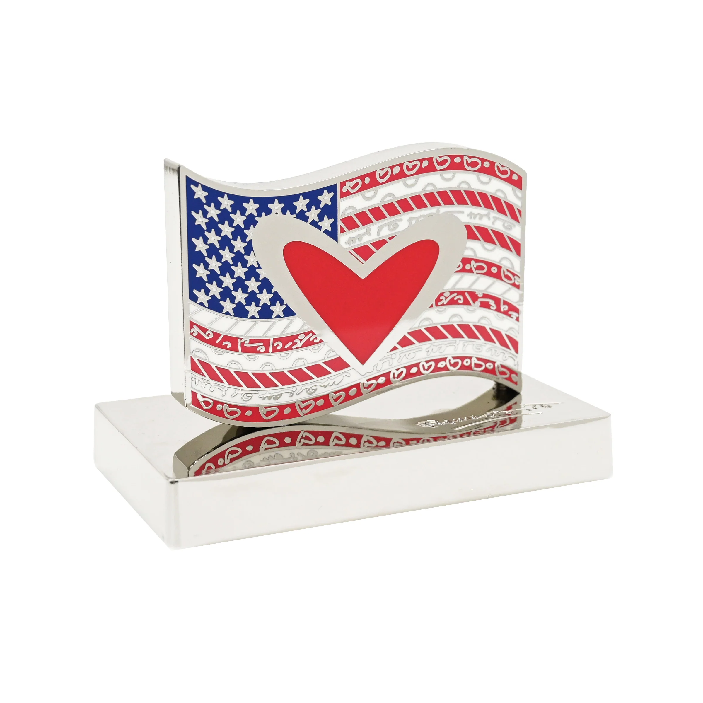 American Flag Britto Metal Figurine - Image 4