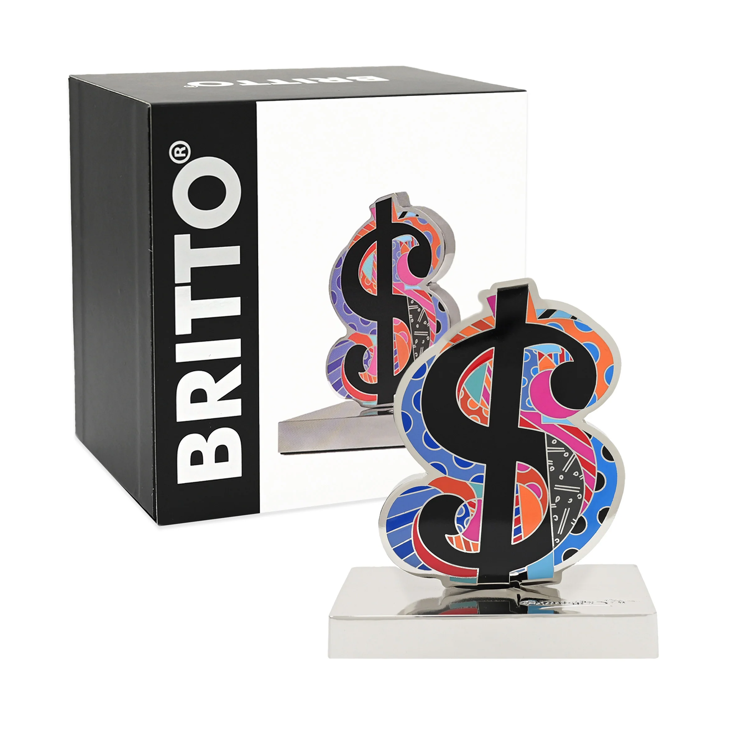 Dollar Sign Britto Metal Figurine - Image 3