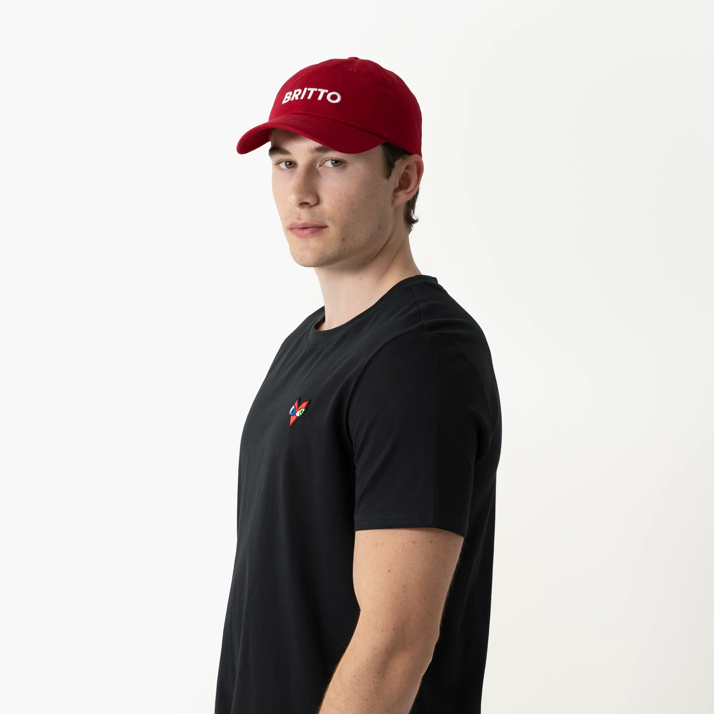 Burgundy with Heart Britto Hat - Image 8