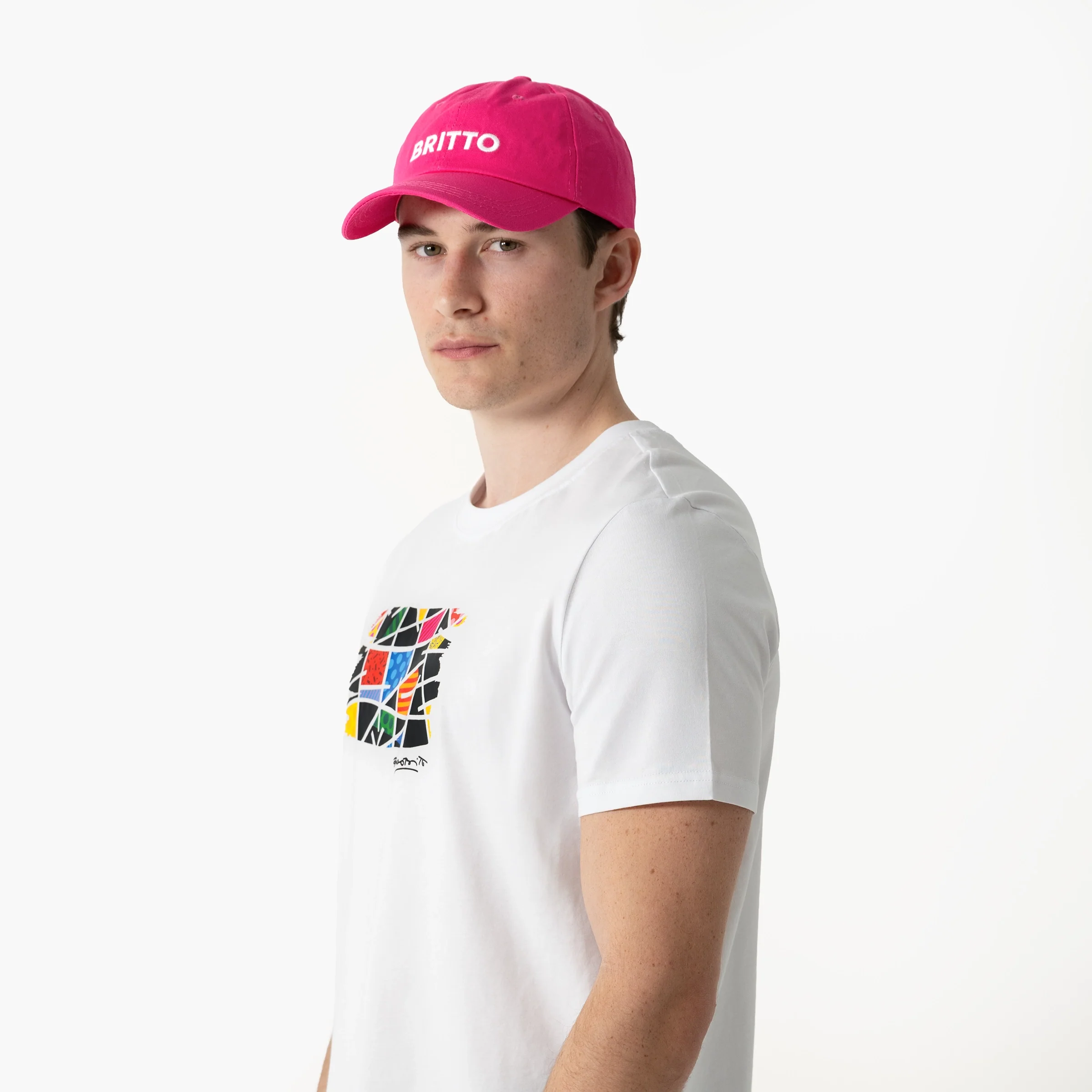 Hot Pink with Heart Britto Hat - Image 8