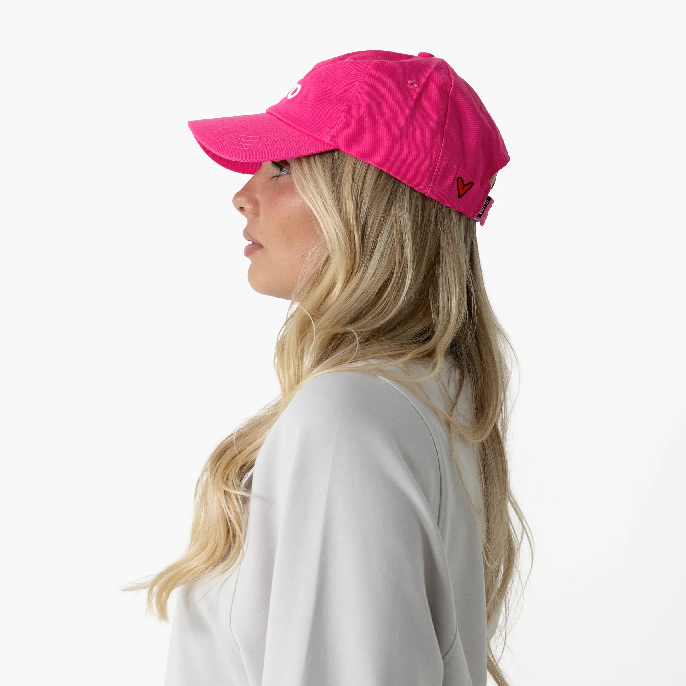 Hot Pink with Heart Britto Hat - Image 9