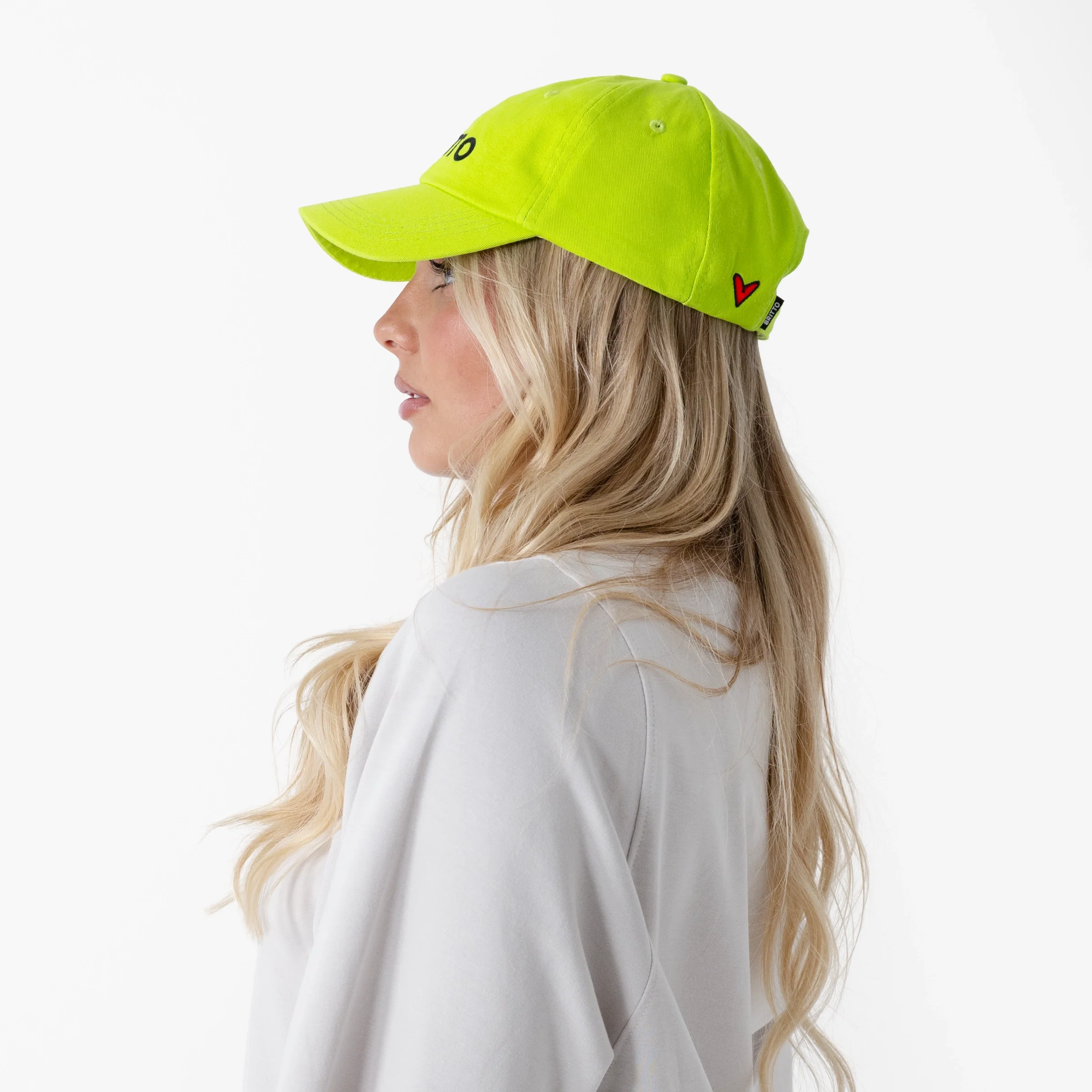 Lime Green with Heart Britto Hat - Image 9