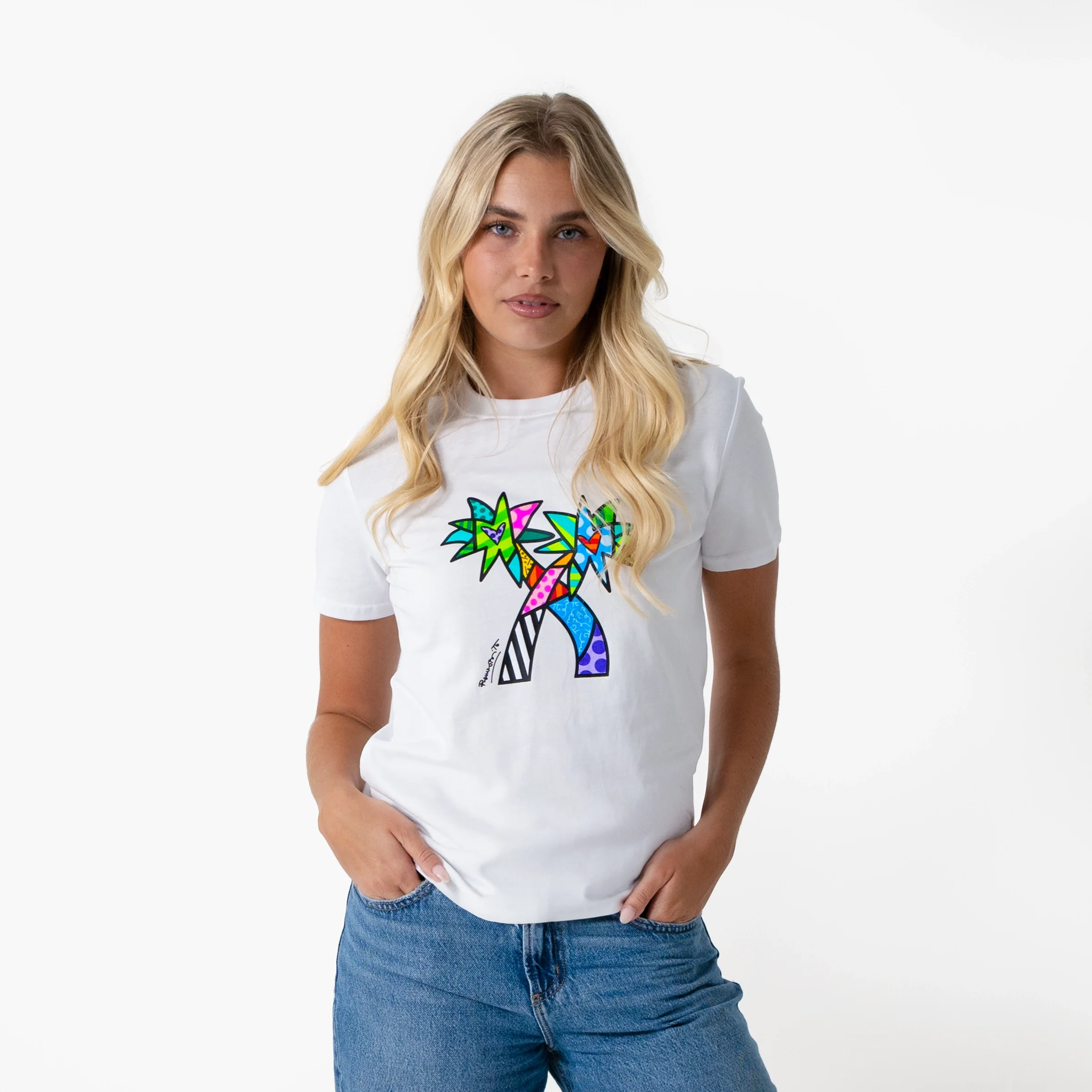 Blue Paradise Britto T-Shirt For Women