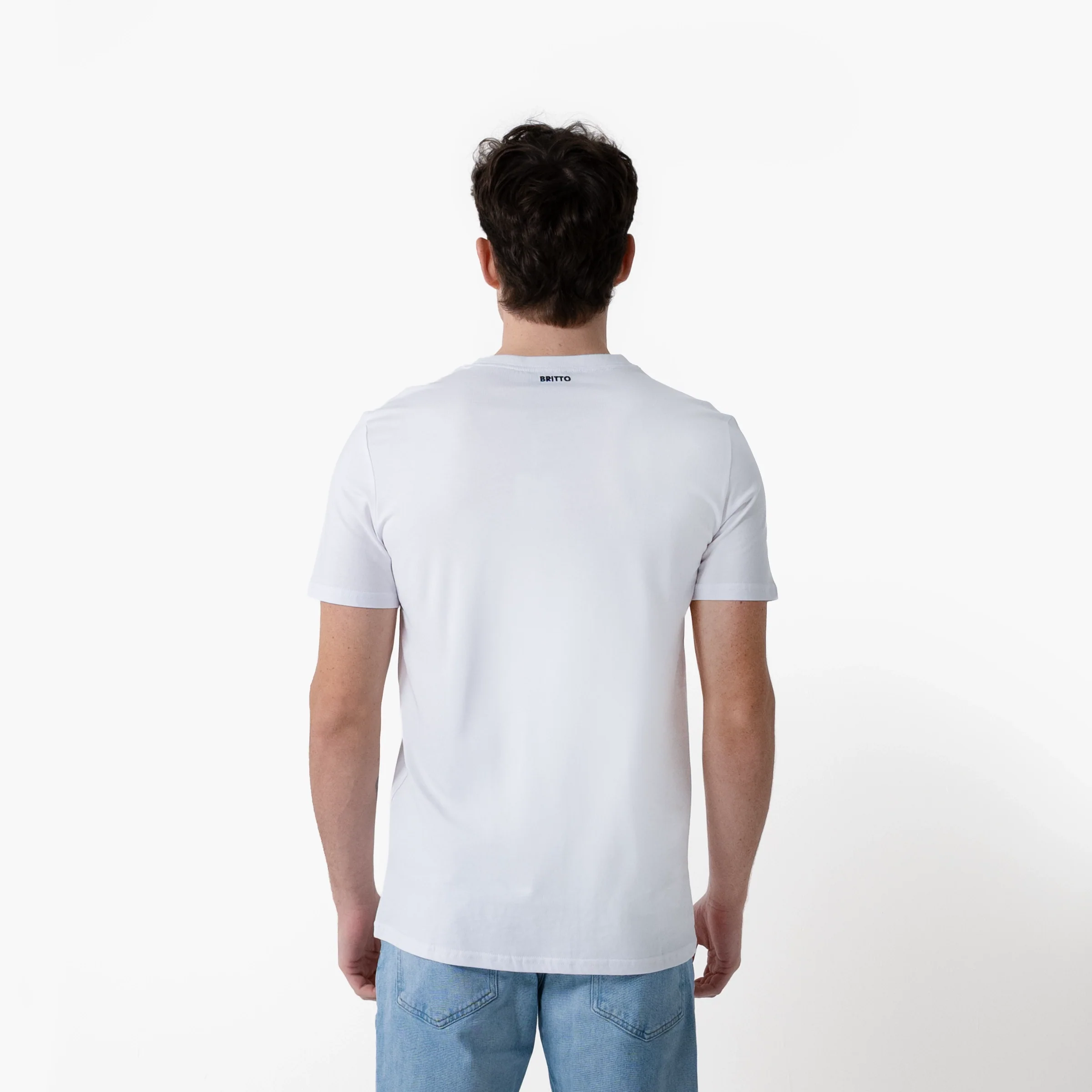 Miami White Britto T-Shirt For Men - Image 6