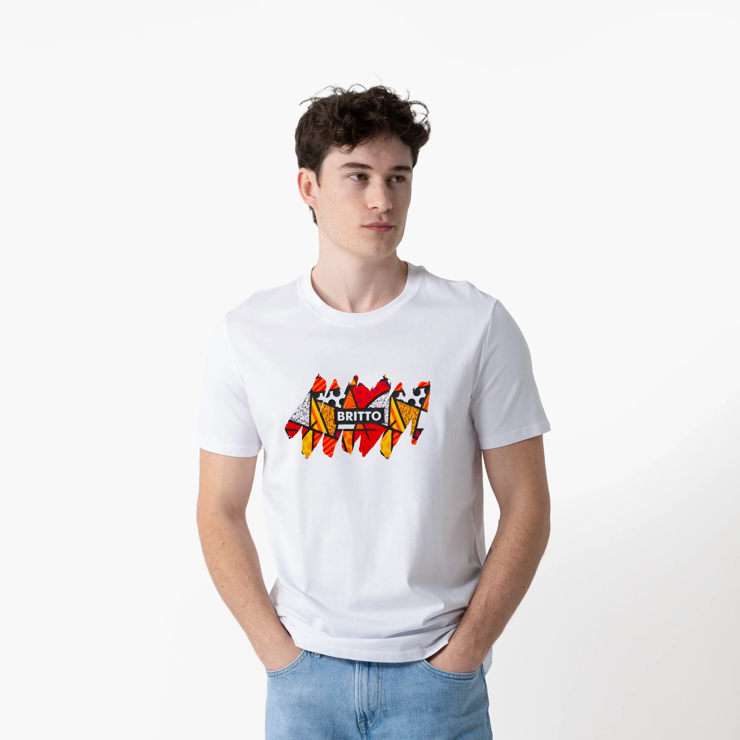 Red Landscape Britto T-Shirt For Men