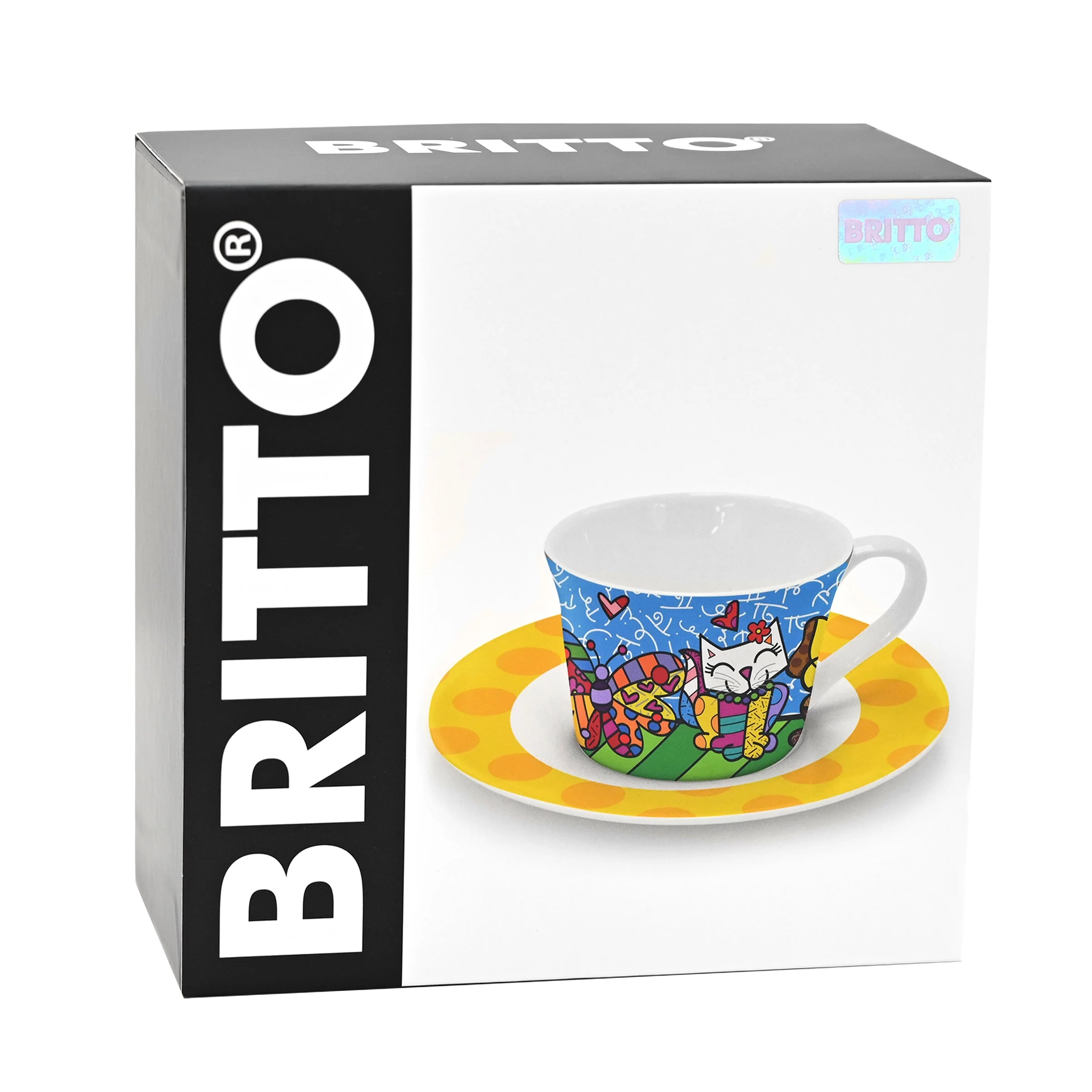Best Friends Britto Tea Cup & Saucer Plate - Image 3