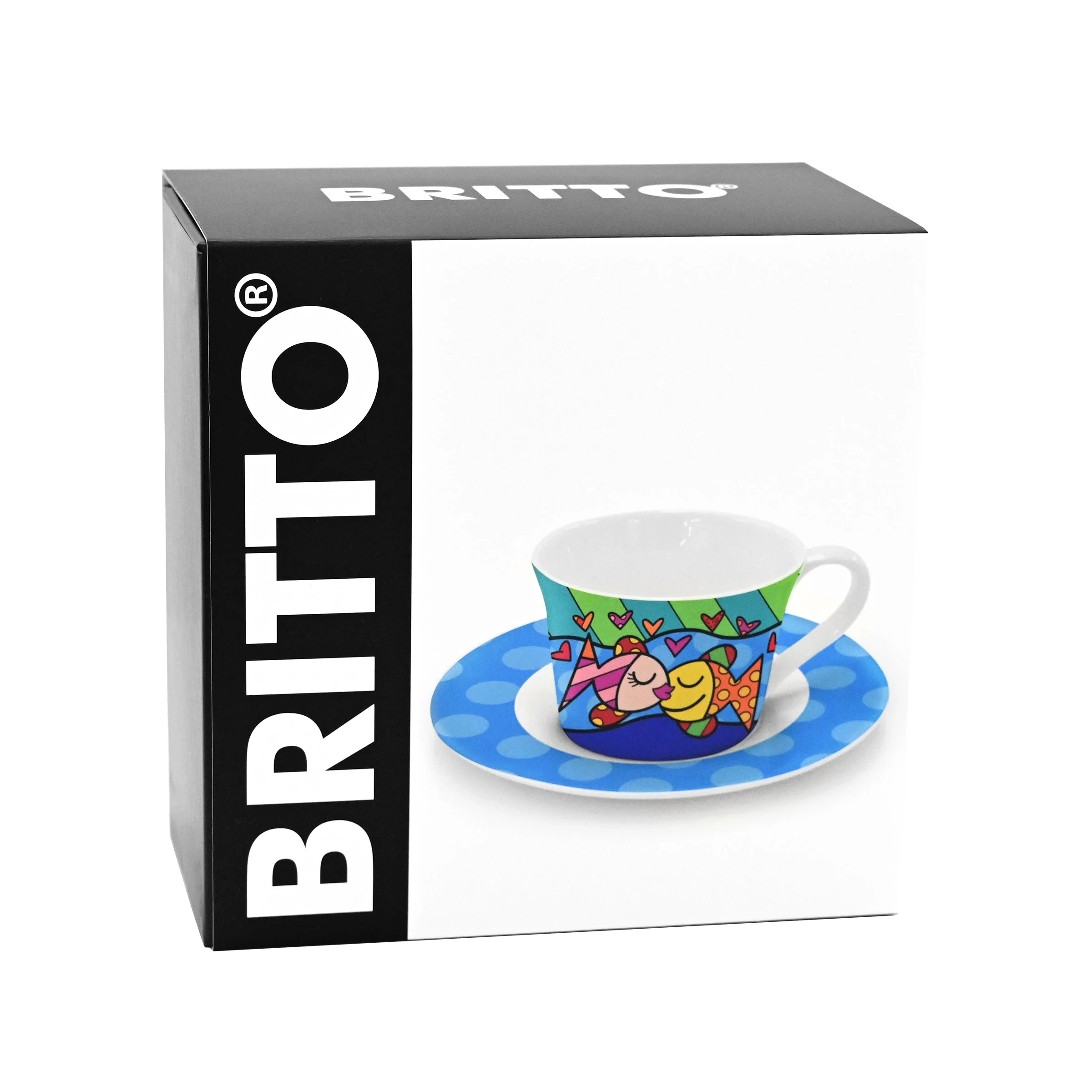 Deeply in Love Britto Tea Cup & Saucer Plate - Image 3