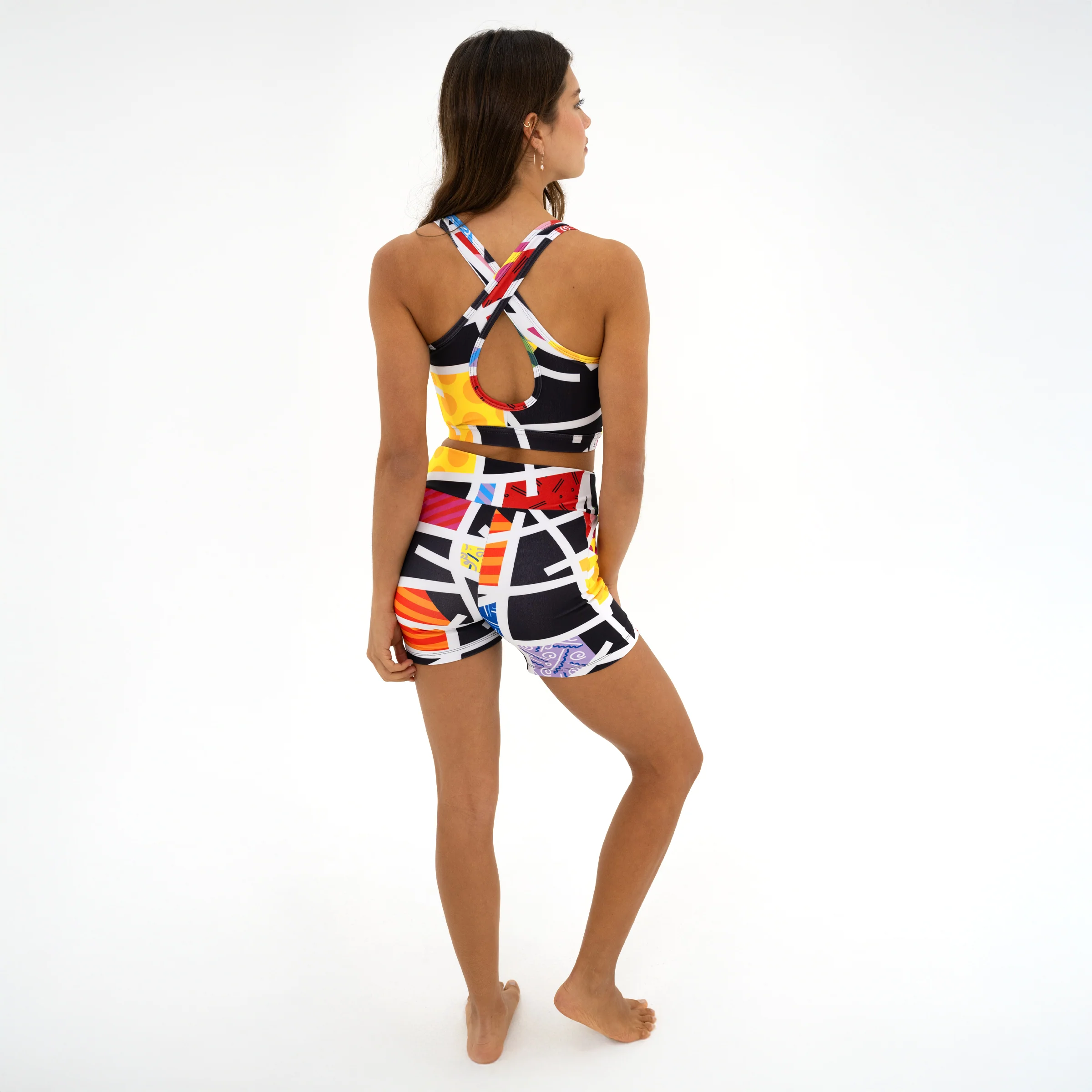 Midnight Landscape Britto Yoga Shorts - Image 5