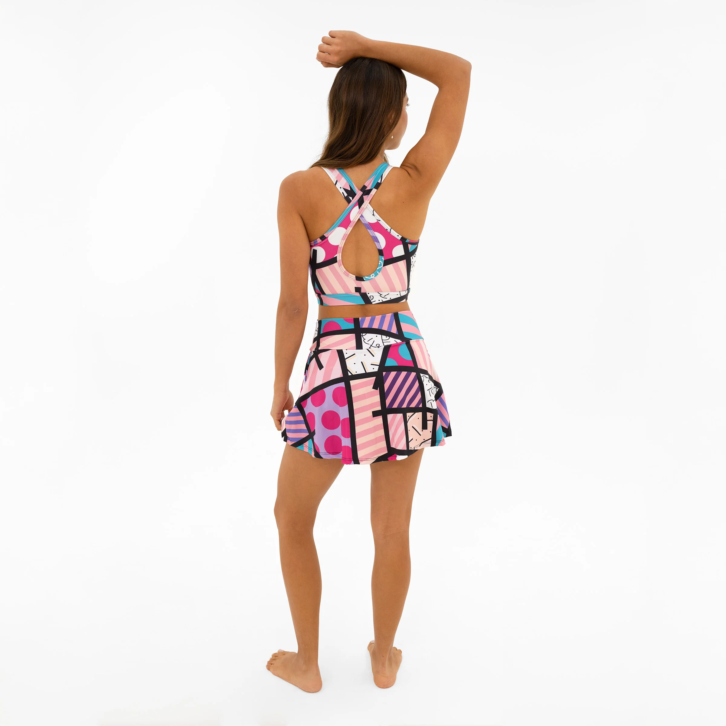 Pink Landscape Britto Tennis Skirt - Image 6