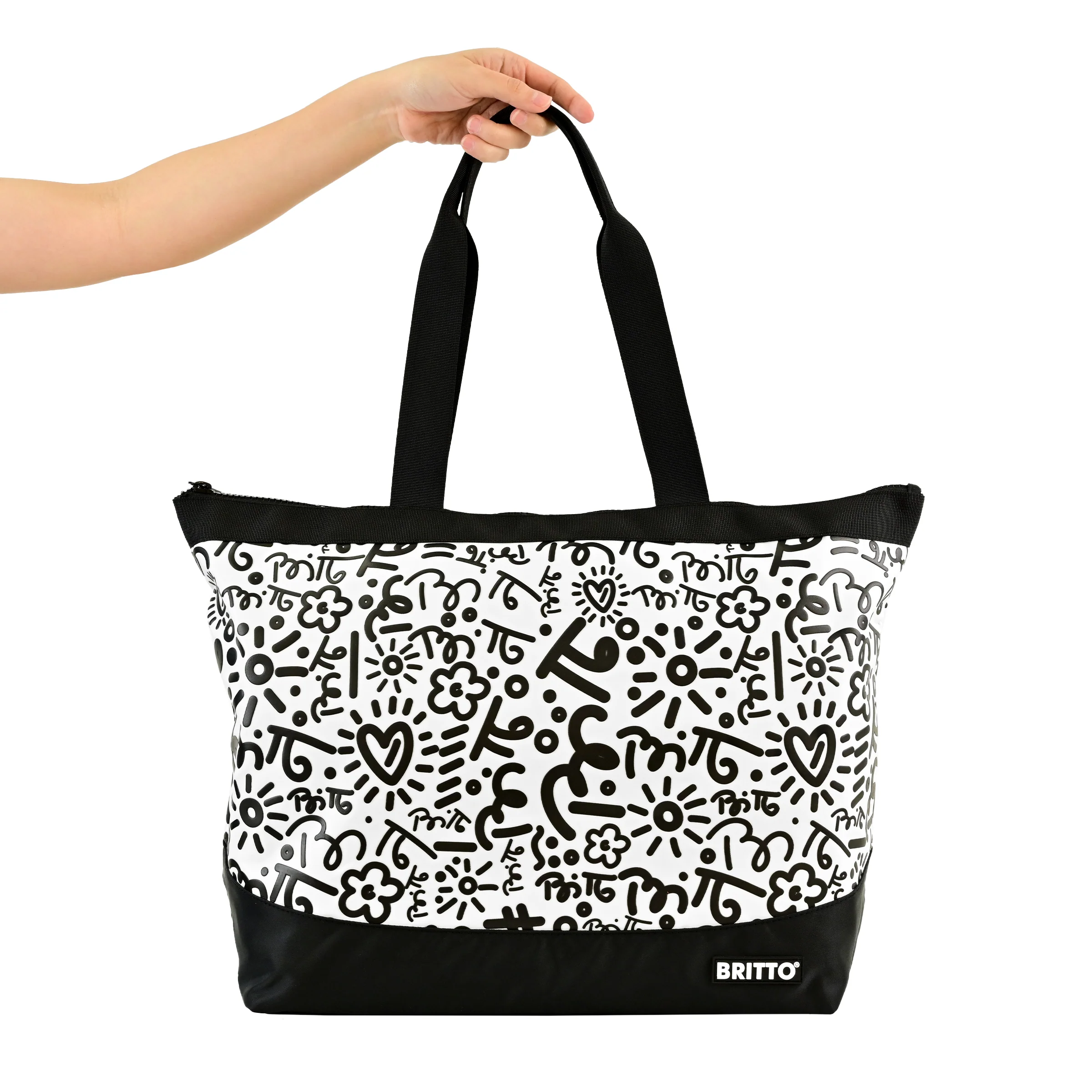Graffiti Black Britto Tote Bag - Image 8