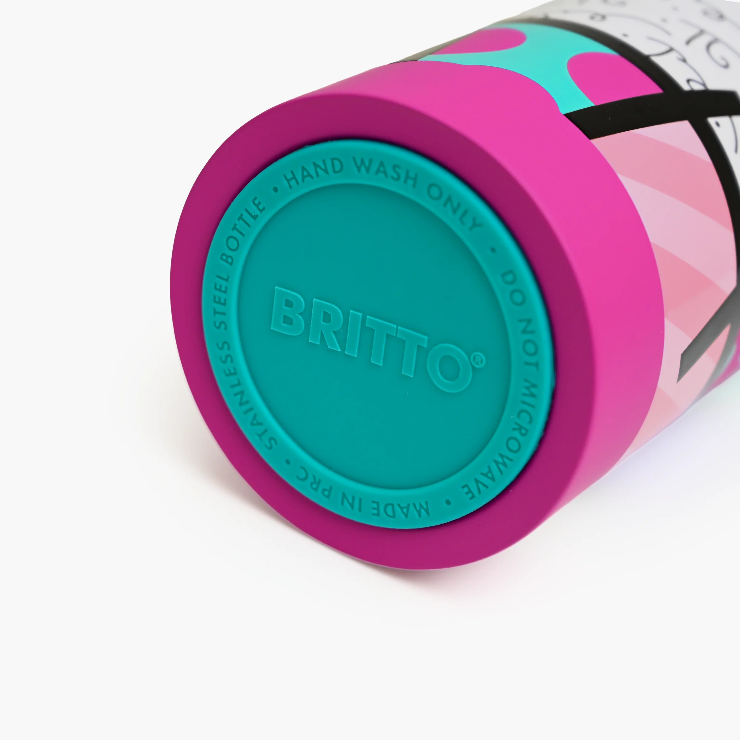 Pink Landscape Britto Water Bottle - Image 3
