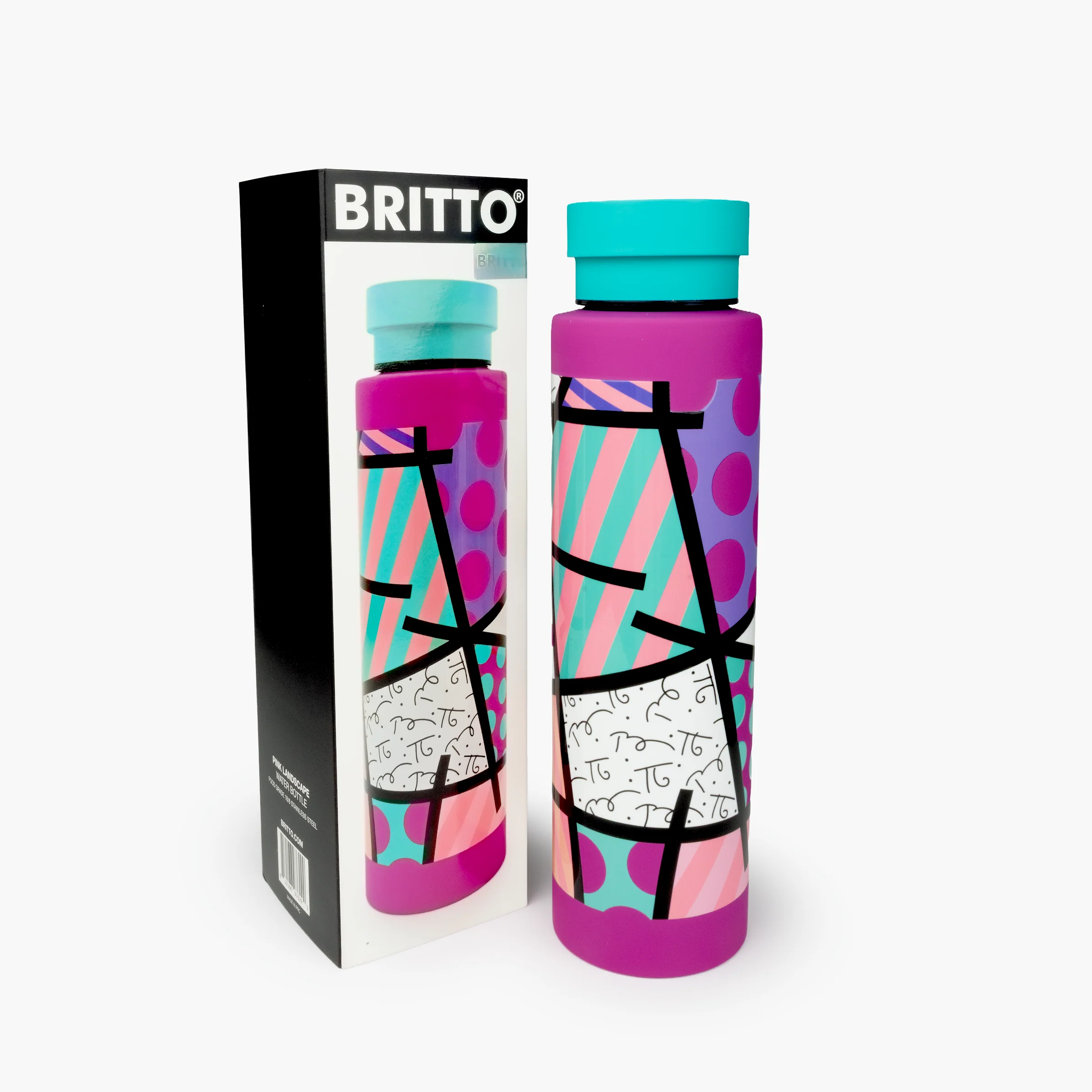Pink Landscape Britto Water Bottle - Image 5