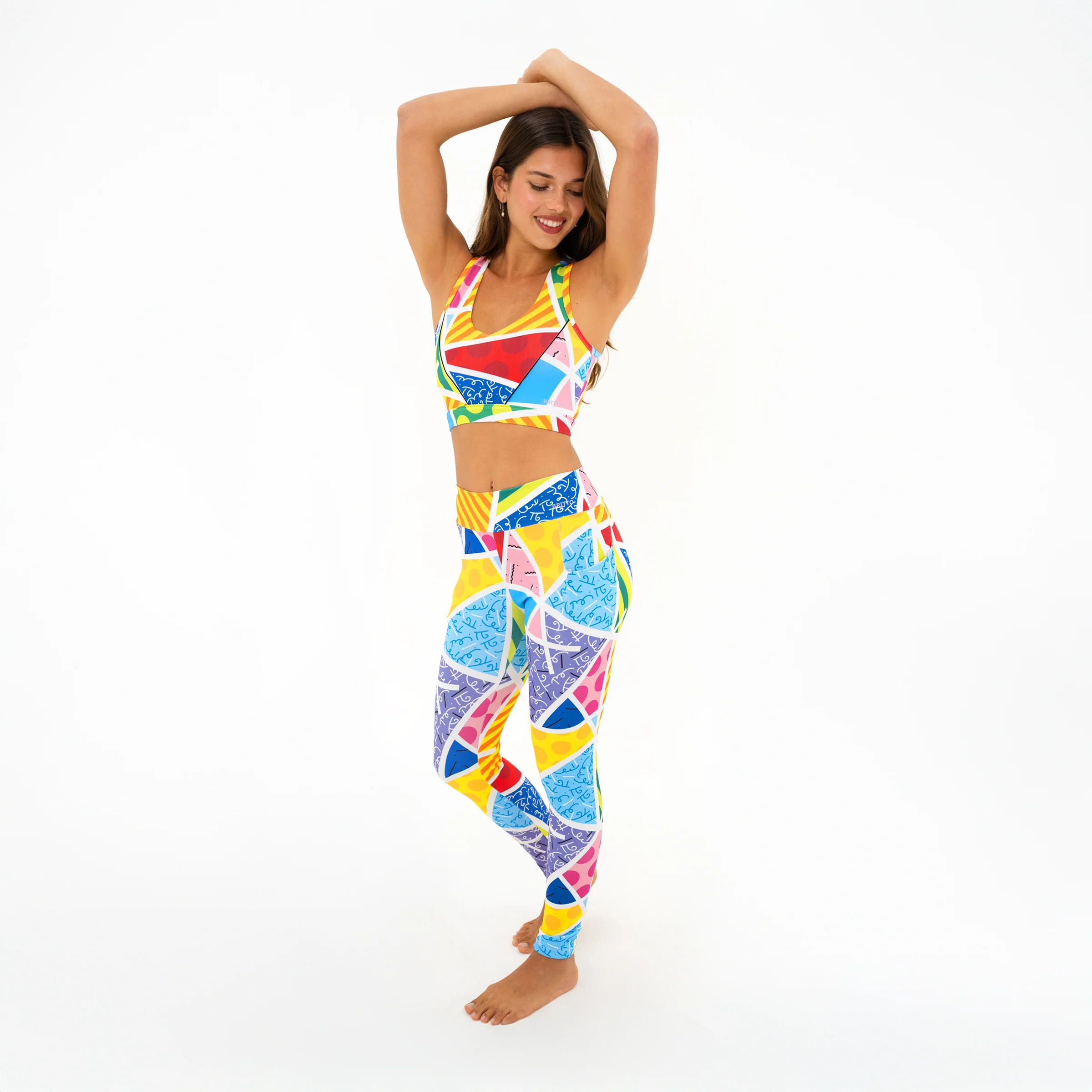 Baby Blue Landscape Britto Yoga Top - Image 3