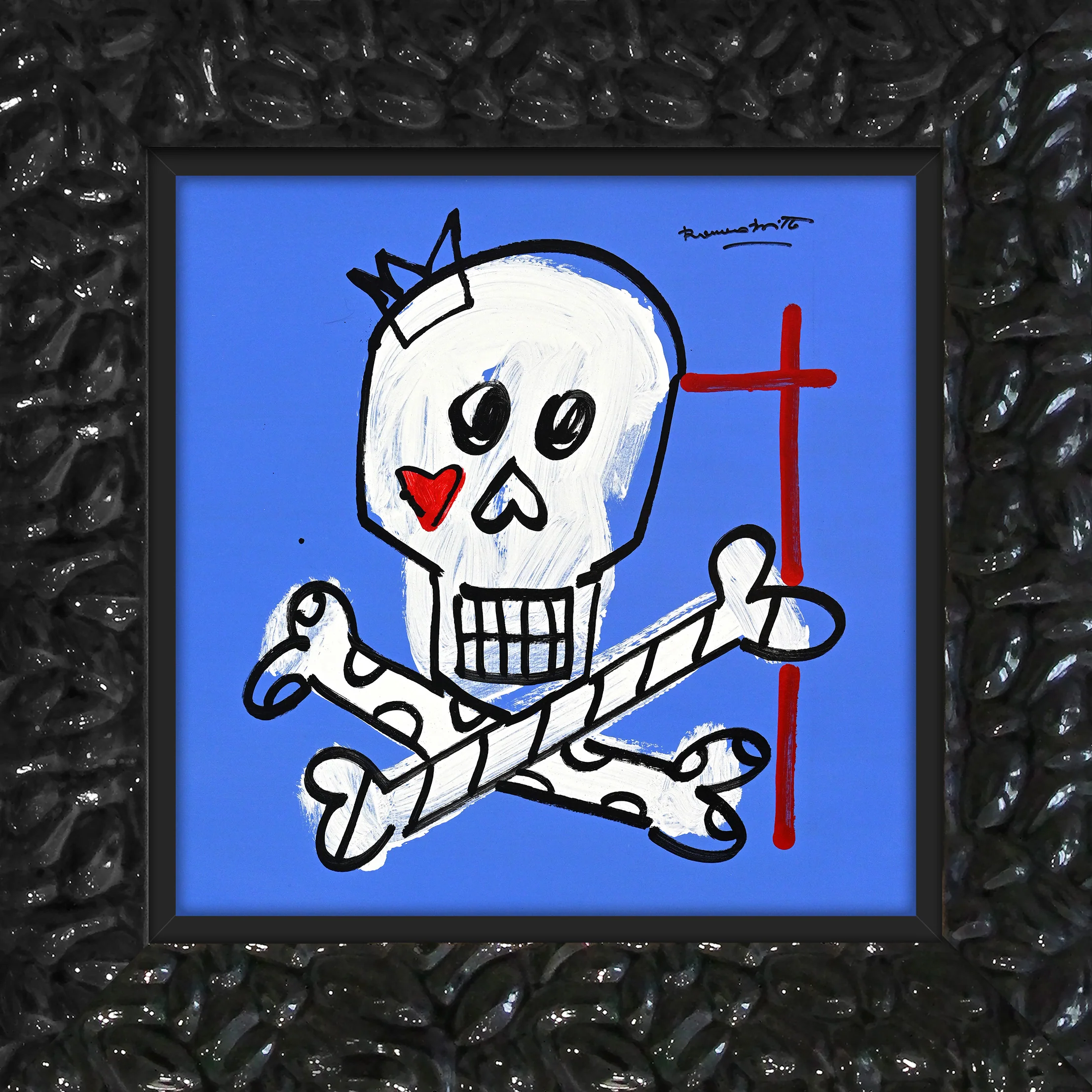 Brushstroke Skull - Original Drawing - Image 10