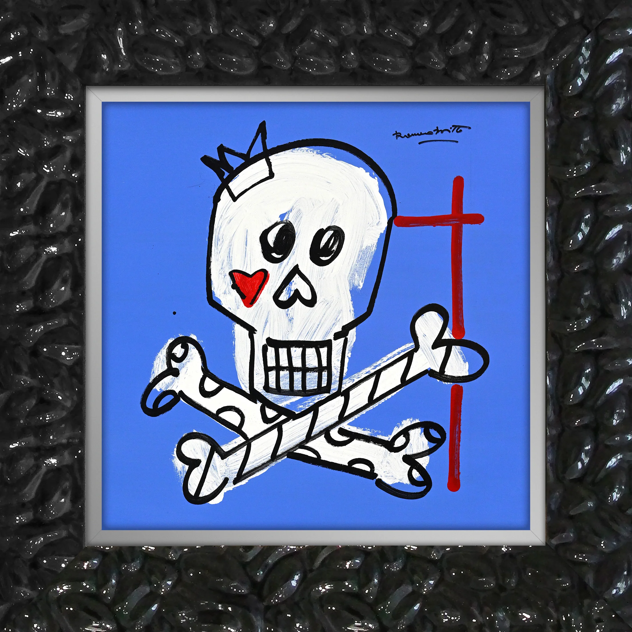 Brushstroke Skull - Original Drawing - Image 11