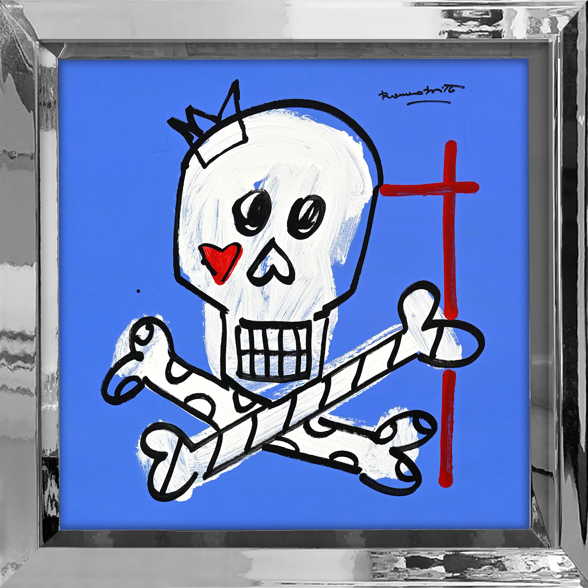 Brushstroke Skull - Original Drawing - Image 12