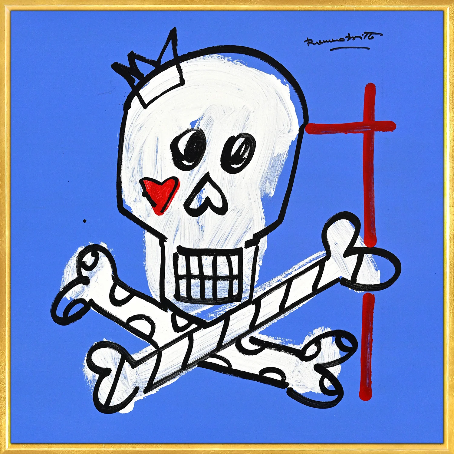 Brushstroke Skull - Original Drawing - Image 13